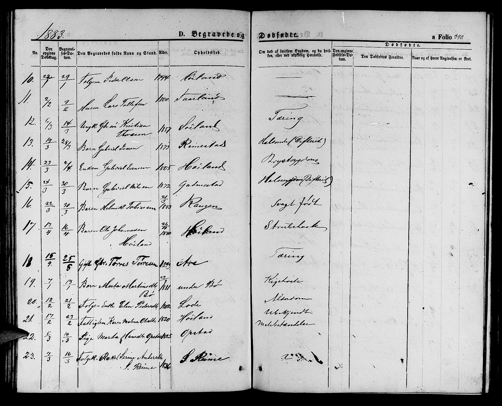 Hå sokneprestkontor, AV/SAST-A-101801/001/30BB/L0001: Parish register (copy) no. B 1, 1854-1883, p. 340