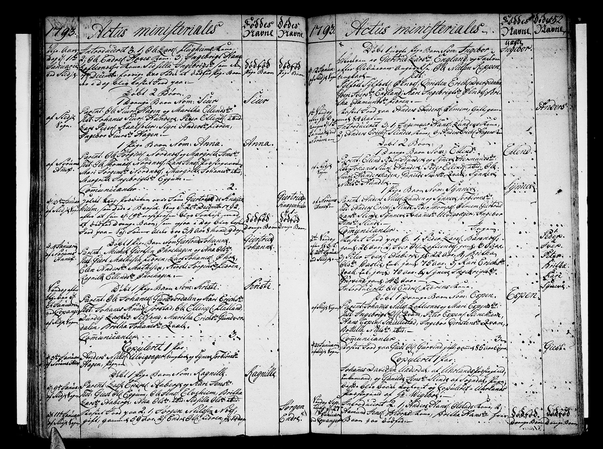 Sogndal sokneprestembete, SAB/A-81301/H/Haa/Haaa/L0007: Parish register (official) no. A 7, 1782-1795, p. 152