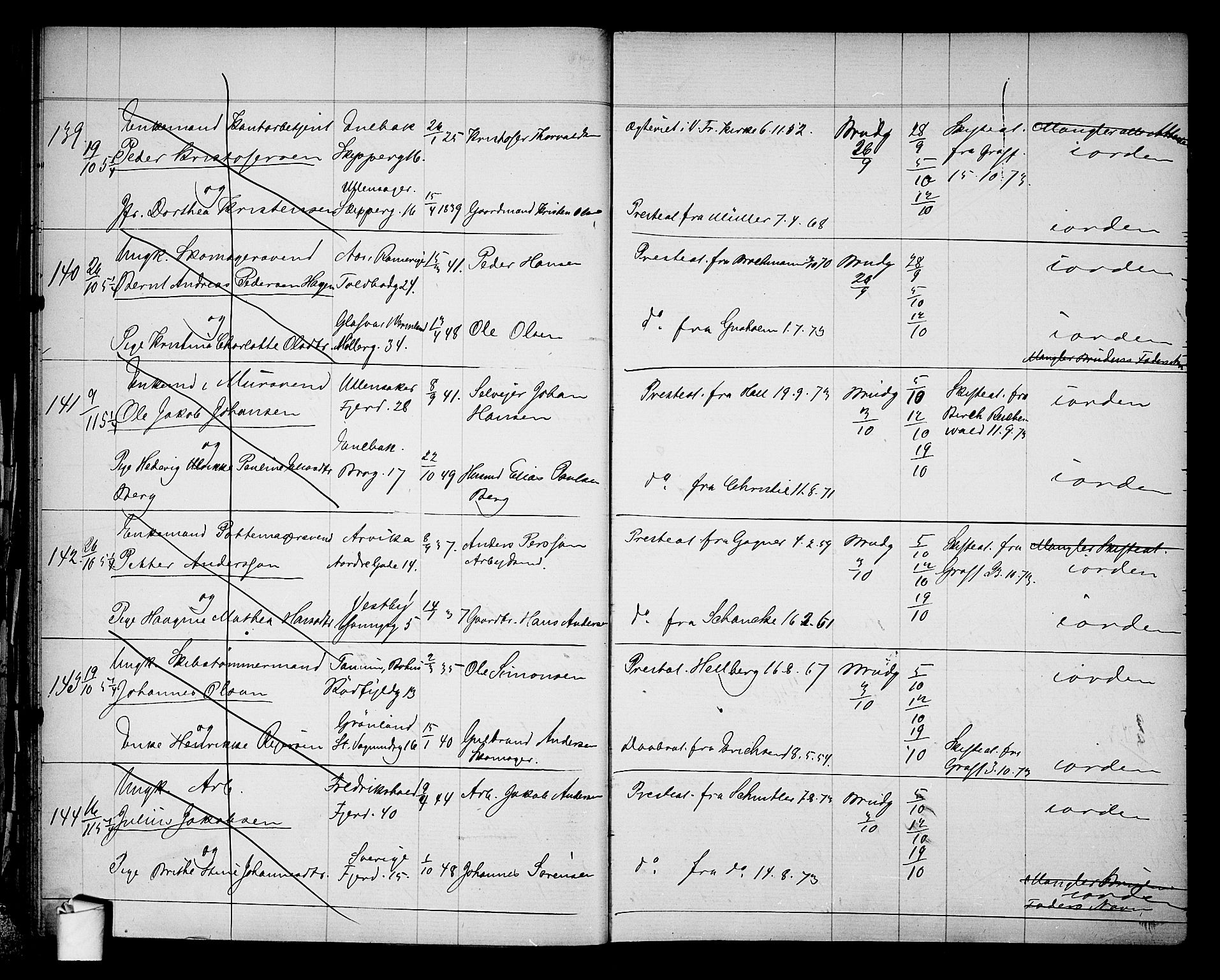 Oslo domkirke Kirkebøker, AV/SAO-A-10752/H/Ha/L0003: Banns register no. 3, 1870-1888