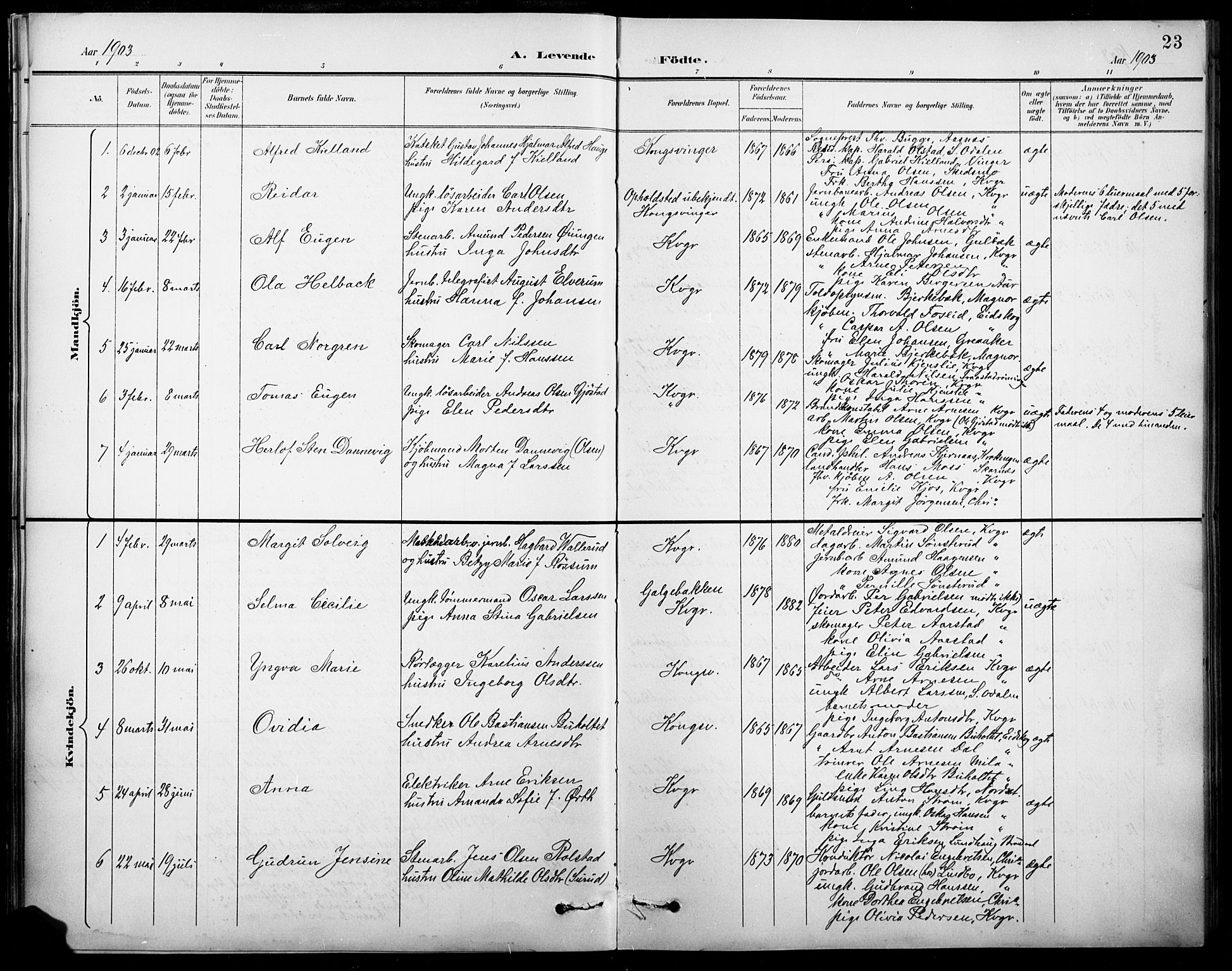 Vinger prestekontor, AV/SAH-PREST-024/H/Ha/Hab/L0005: Parish register (copy) no. 5, 1895-1920, p. 23