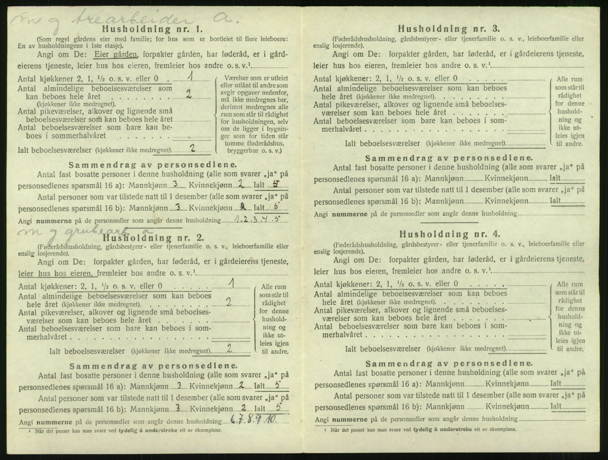 SAT, 1920 census for Nesset, 1920, p. 545