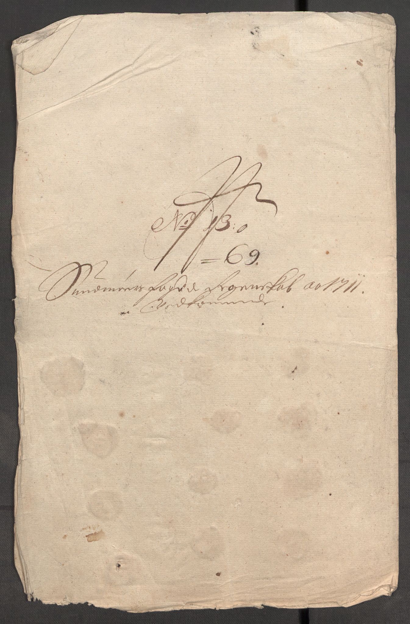 Rentekammeret inntil 1814, Reviderte regnskaper, Fogderegnskap, AV/RA-EA-4092/R54/L3564: Fogderegnskap Sunnmøre, 1711, p. 493