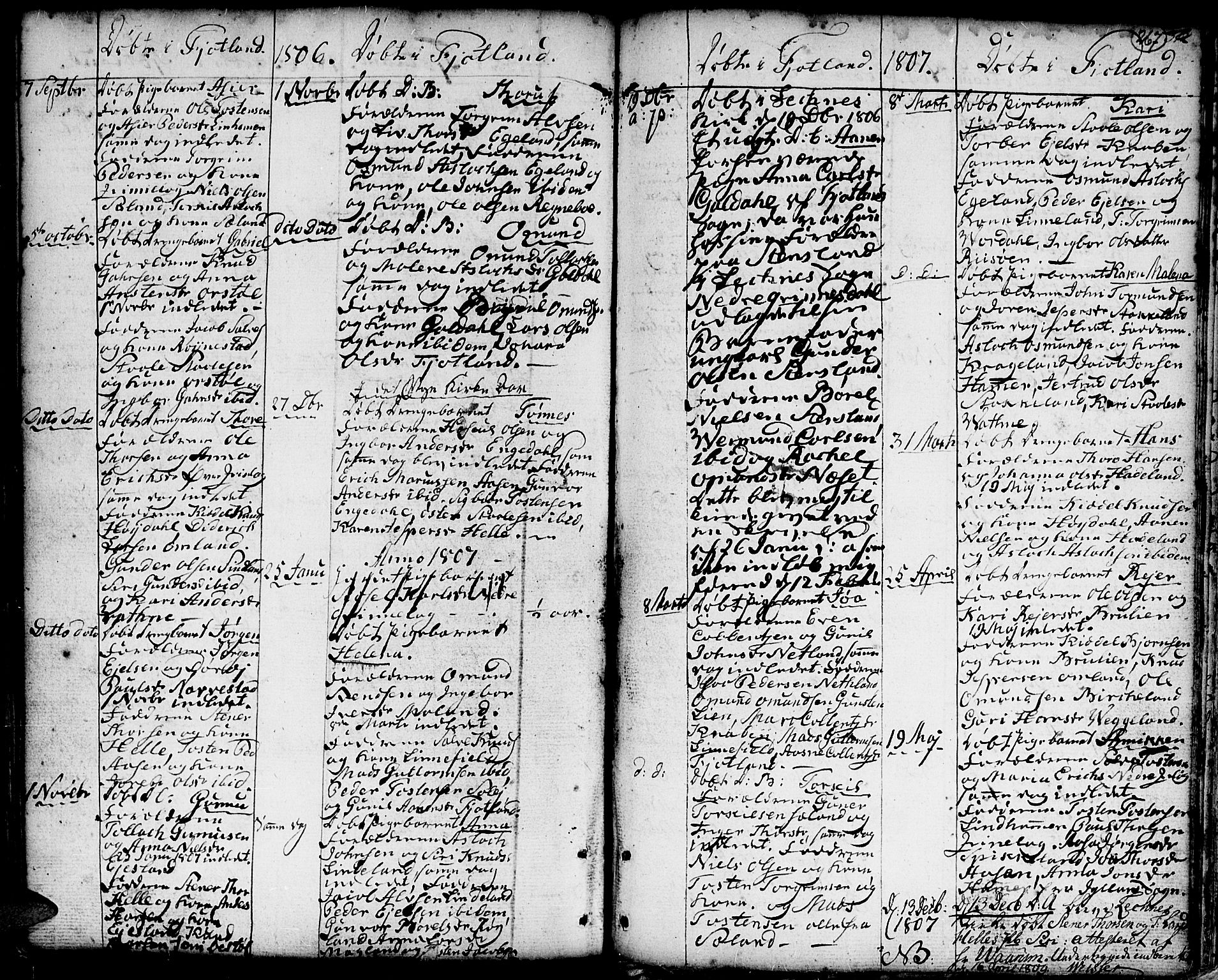 Hægebostad sokneprestkontor, AV/SAK-1111-0024/F/Fa/Faa/L0001: Parish register (official) no. A 1 /3, 1760-1826, p. 267