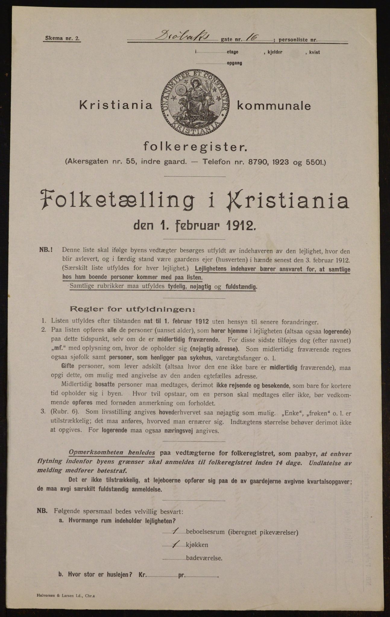 OBA, Municipal Census 1912 for Kristiania, 1912, p. 17358