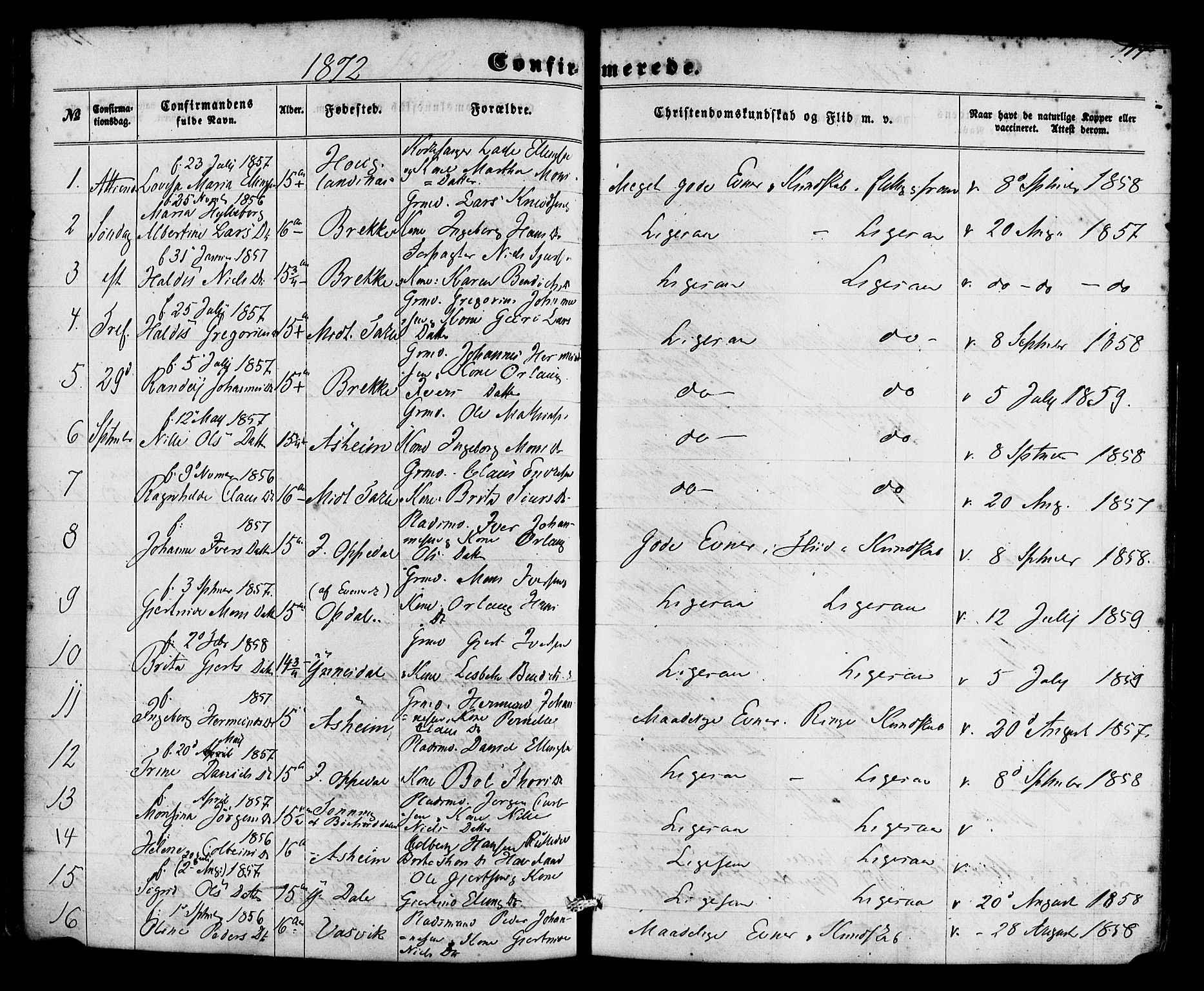 Gulen sokneprestembete, AV/SAB-A-80201/H/Haa/Haac/L0001: Parish register (official) no. C 1, 1859-1881, p. 114