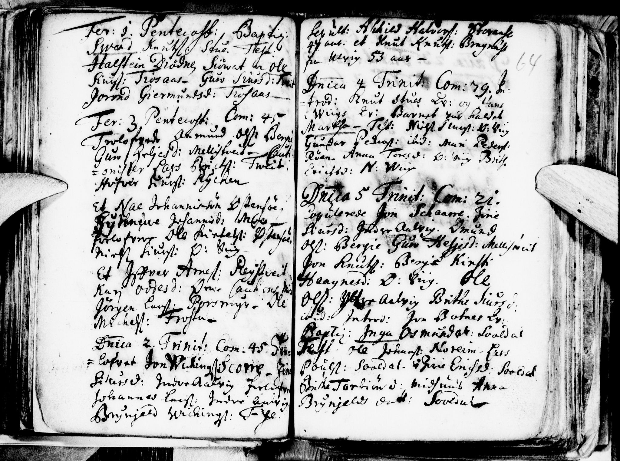 Kvam sokneprestembete, AV/SAB-A-76201/H/Haa: Parish register (official) no. A 1, 1690-1741, p. 64