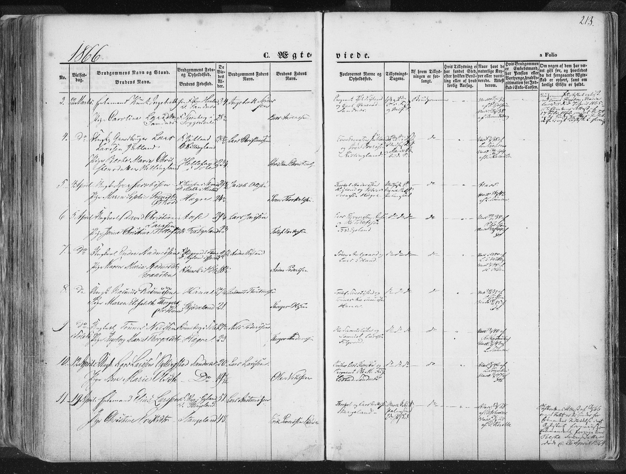 Høyland sokneprestkontor, AV/SAST-A-101799/001/30BA/L0010: Parish register (official) no. A 9.1, 1857-1877, p. 213