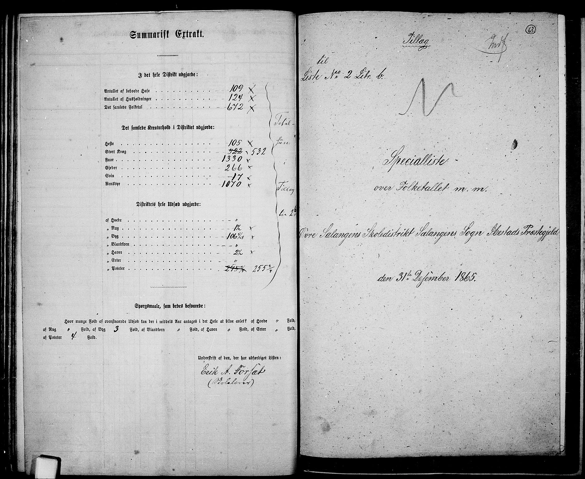 RA, 1865 census for Ibestad, 1865, p. 62