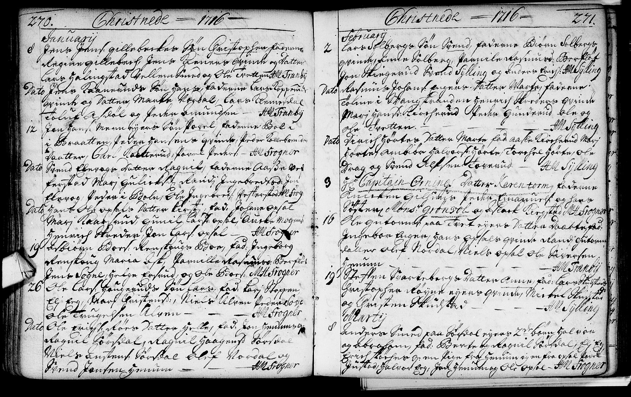 Lier kirkebøker, SAKO/A-230/F/Fa/L0002: Parish register (official) no. I 2, 1701-1726, p. 270-271