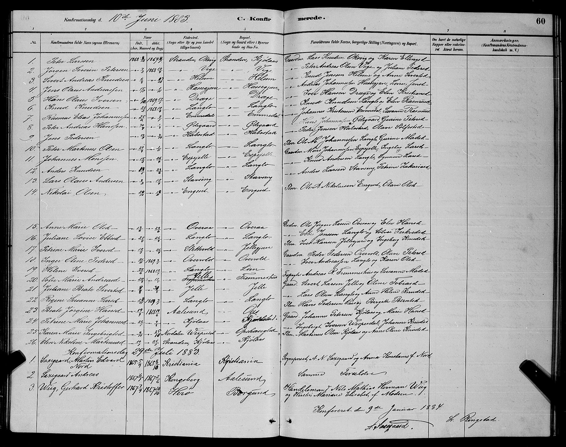 Ministerialprotokoller, klokkerbøker og fødselsregistre - Møre og Romsdal, AV/SAT-A-1454/520/L0292: Parish register (copy) no. 520C04, 1882-1901, p. 60