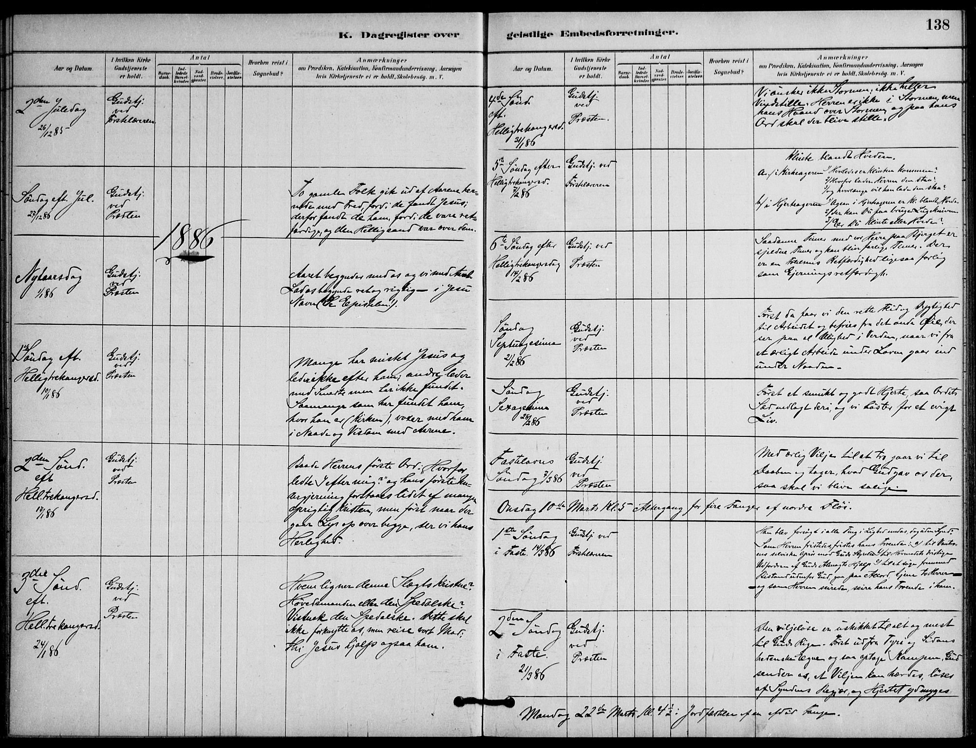 Botsfengslet prestekontor kirkebøker, AV/SAO-A-11688a: Parish register (official) no. 2, 1881-1914, p. 138