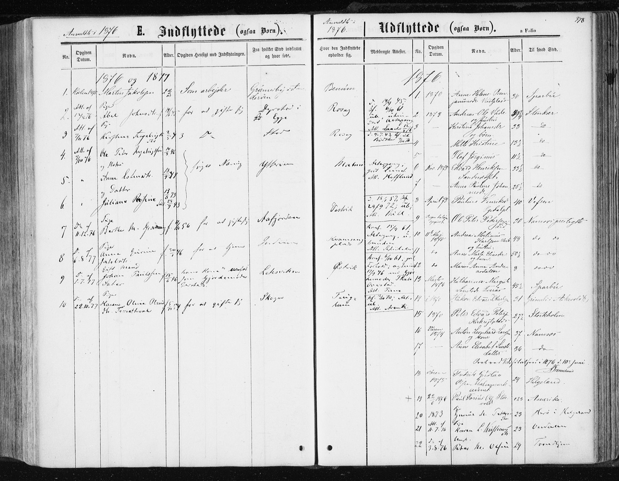Ministerialprotokoller, klokkerbøker og fødselsregistre - Nord-Trøndelag, AV/SAT-A-1458/741/L0394: Parish register (official) no. 741A08, 1864-1877, p. 378