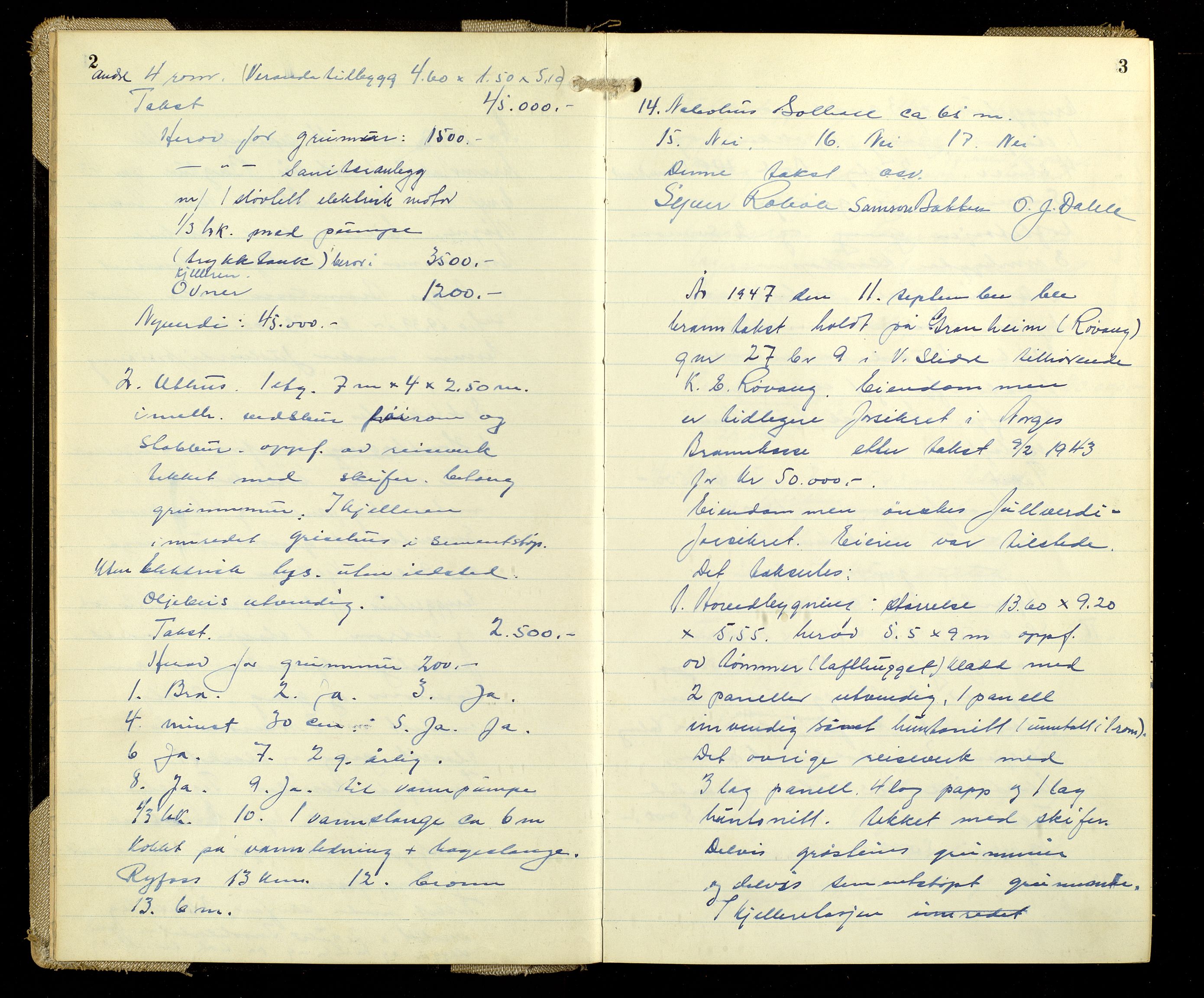 Norges Brannkasse, Vestre Slidre, AV/SAH-NBRANS-057/F/L0003: Branntakstprotokoll, 1947-1953