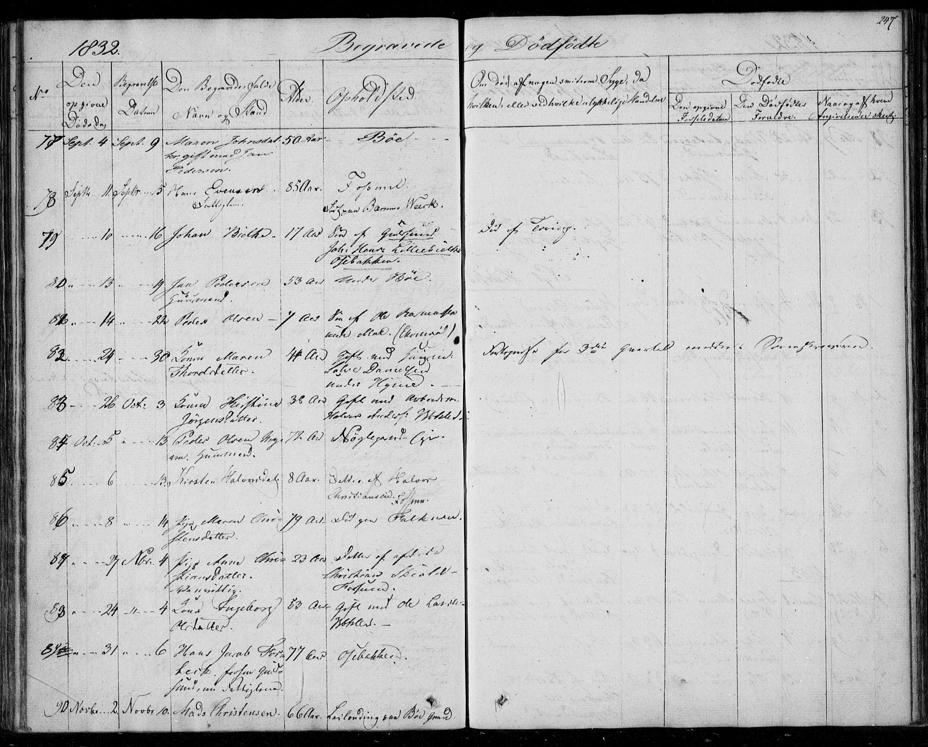 Gjerpen kirkebøker, AV/SAKO-A-265/F/Fa/L0006: Parish register (official) no. I 6, 1829-1834, p. 247