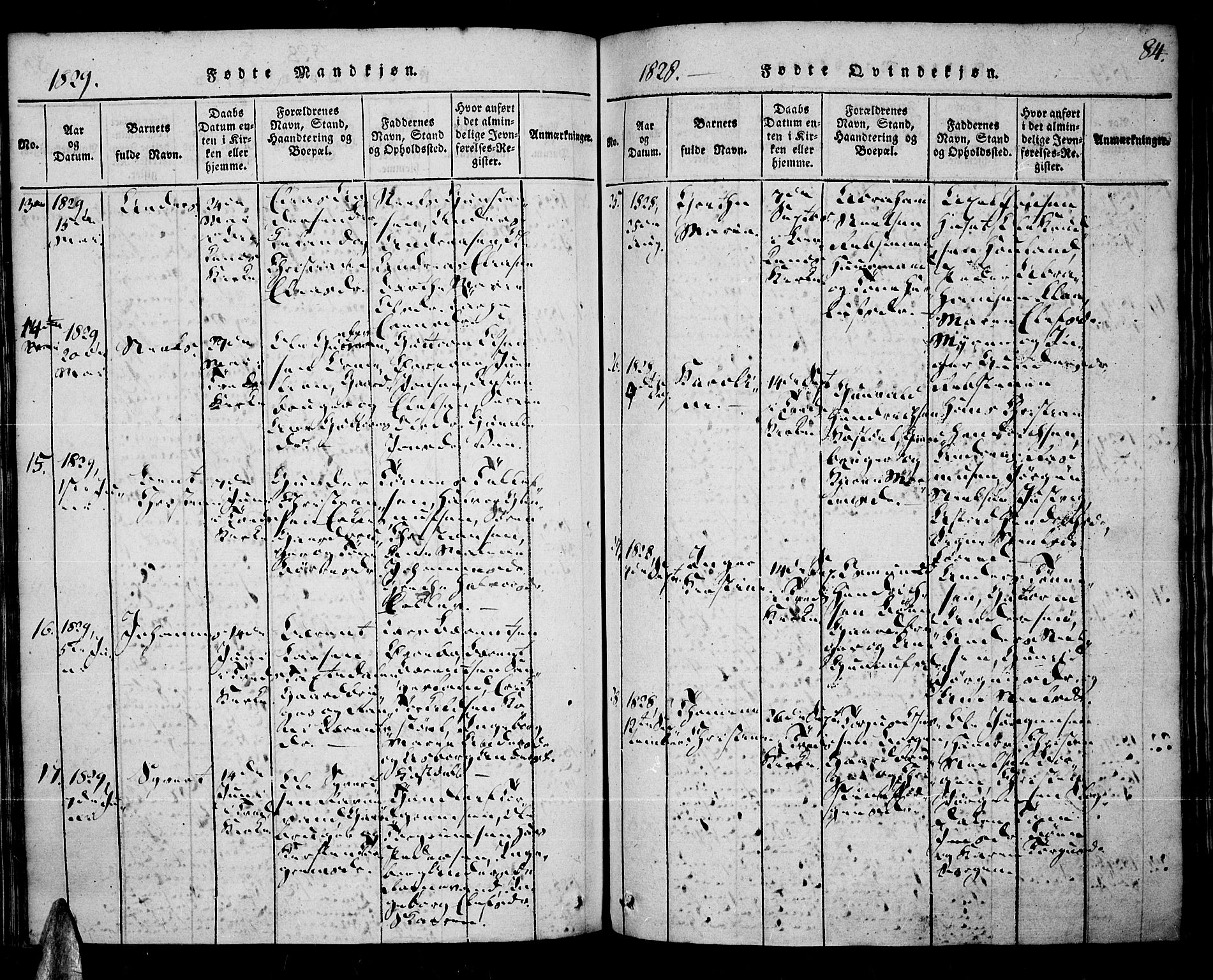 Tveit sokneprestkontor, AV/SAK-1111-0043/F/Fa/L0002: Parish register (official) no. A 2, 1820-1830, p. 84