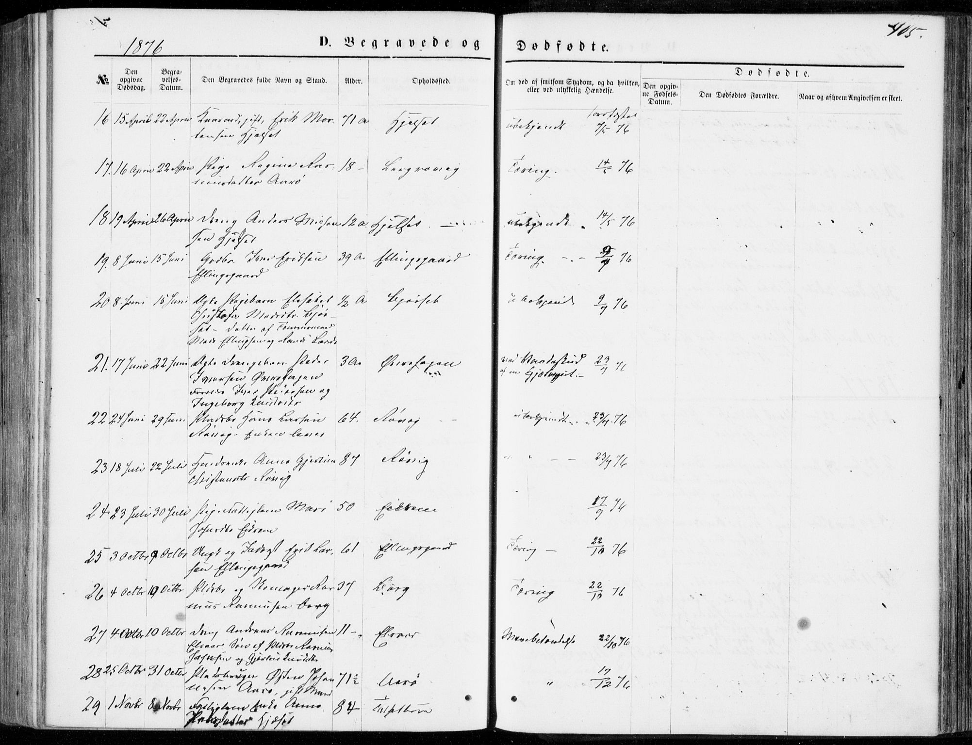 Ministerialprotokoller, klokkerbøker og fødselsregistre - Møre og Romsdal, AV/SAT-A-1454/555/L0655: Parish register (official) no. 555A05, 1869-1886, p. 405