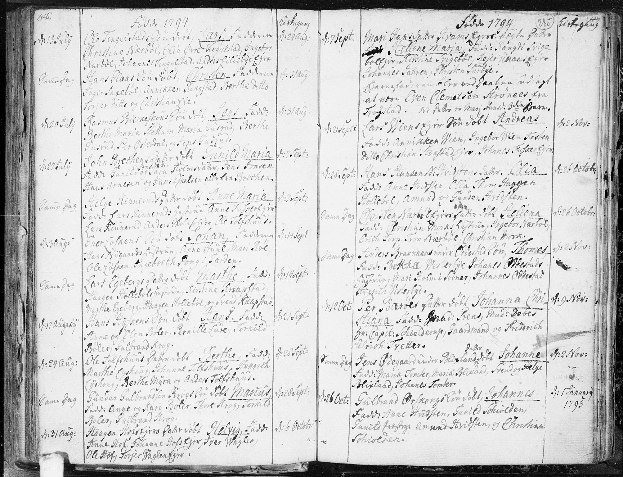 Hobøl prestekontor Kirkebøker, AV/SAO-A-2002/F/Fa/L0001: Parish register (official) no. I 1, 1733-1814, p. 285