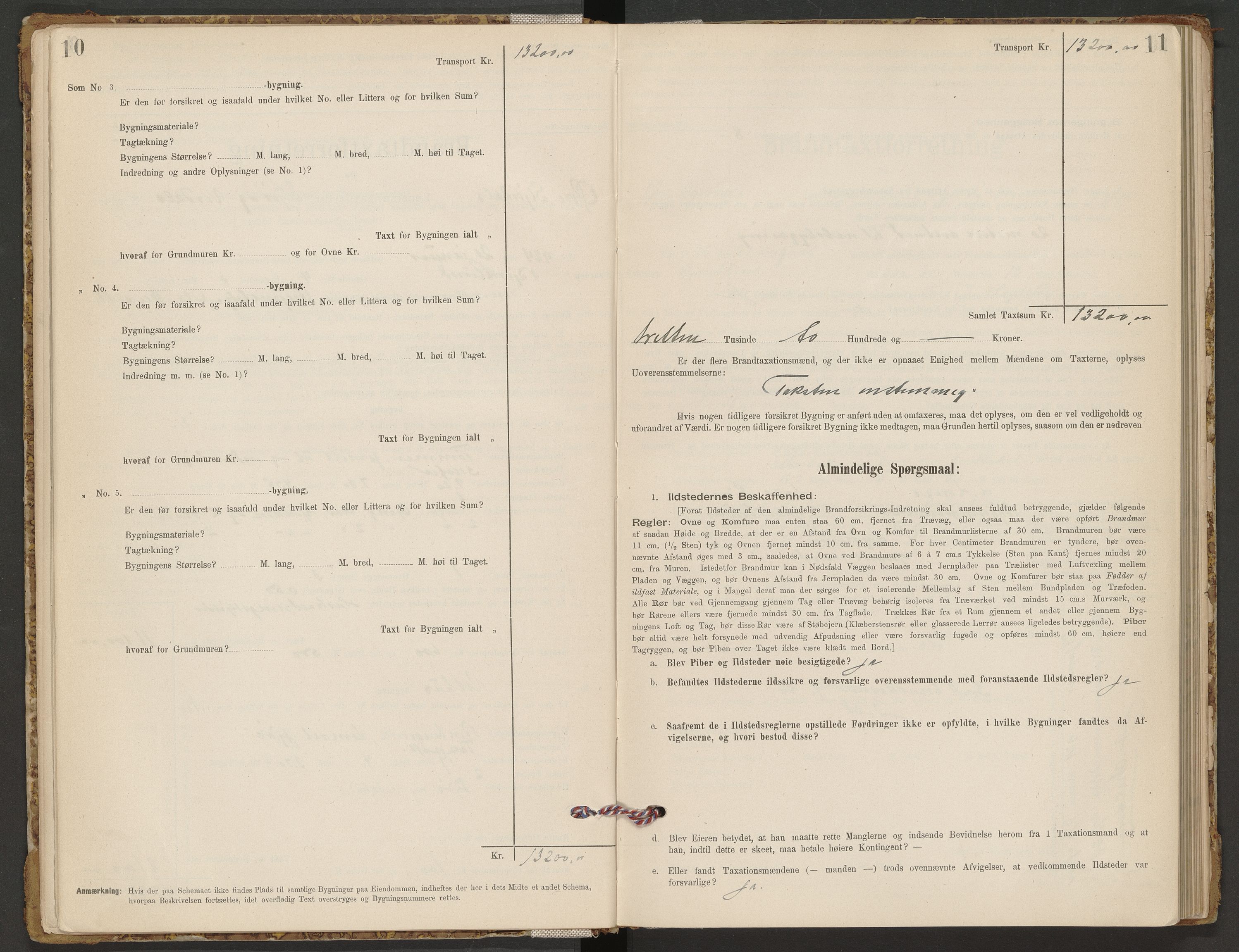 Norges Brannkasse Øvre Stjørdal, AV/SAT-A-1345/Fb/L0001: Branntakstprotokoll, 1901-1932, p. 10-11