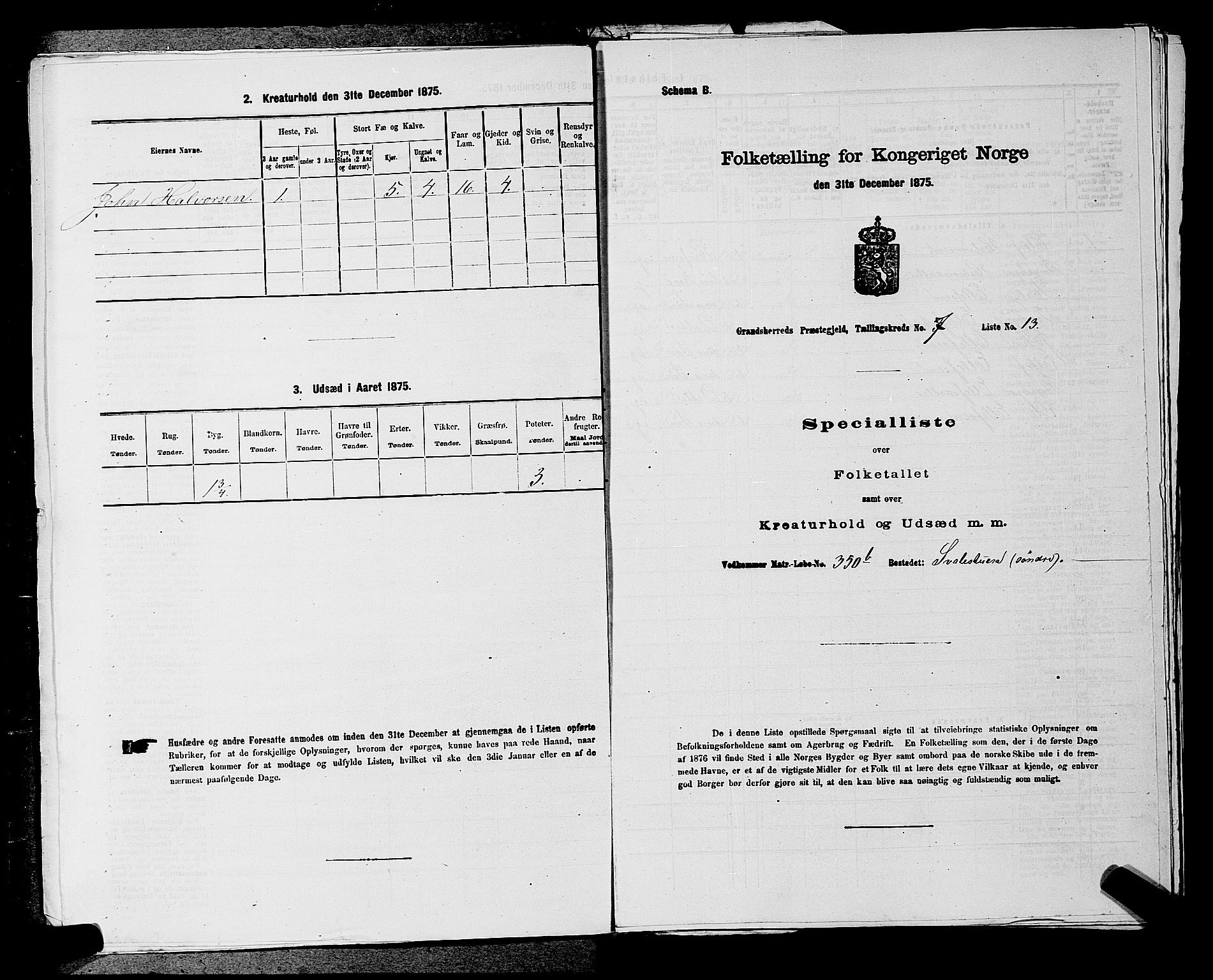 SAKO, 1875 census for 0824P Gransherad, 1875, p. 829