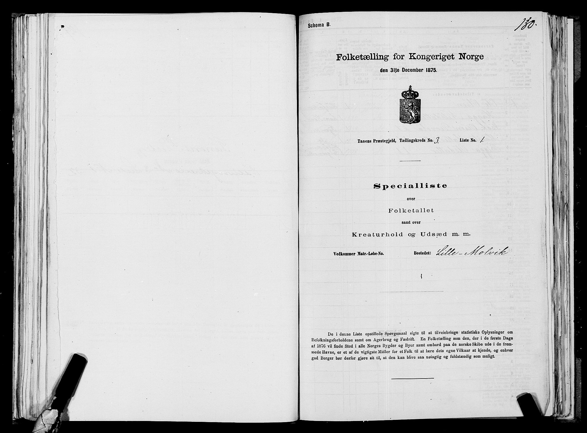 SATØ, 1875 census for 2025P Tana, 1875, p. 1130