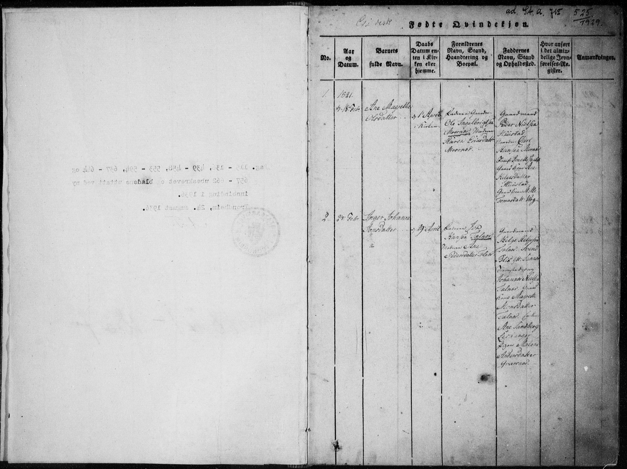 Ministerialprotokoller, klokkerbøker og fødselsregistre - Nordland, SAT/A-1459/805/L0096: Parish register (official) no. 805A03, 1820-1837, p. 0-1