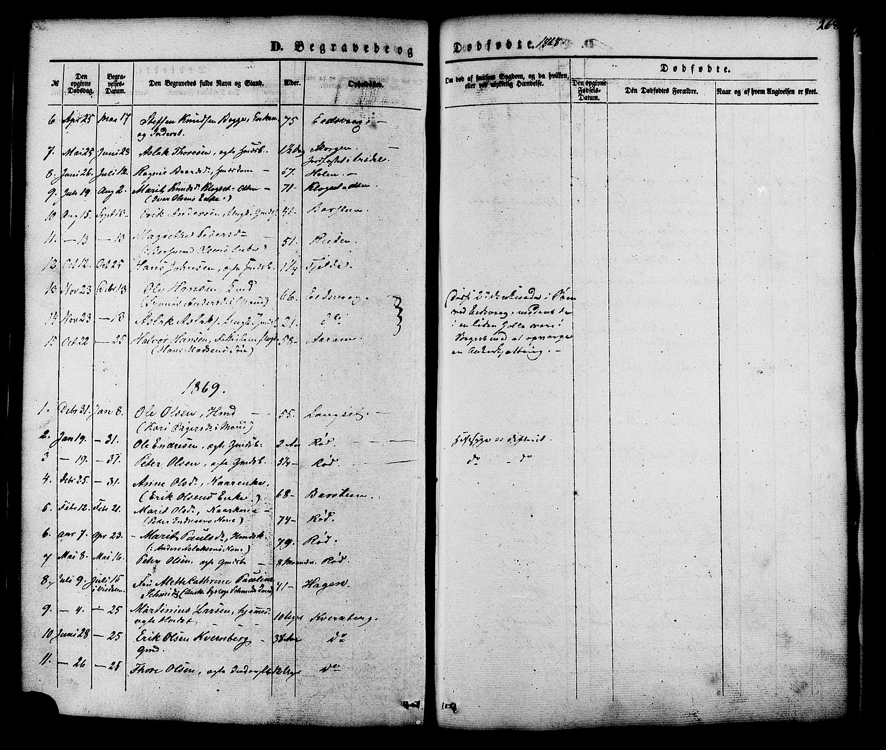 Ministerialprotokoller, klokkerbøker og fødselsregistre - Møre og Romsdal, SAT/A-1454/551/L0625: Parish register (official) no. 551A05, 1846-1879, p. 268