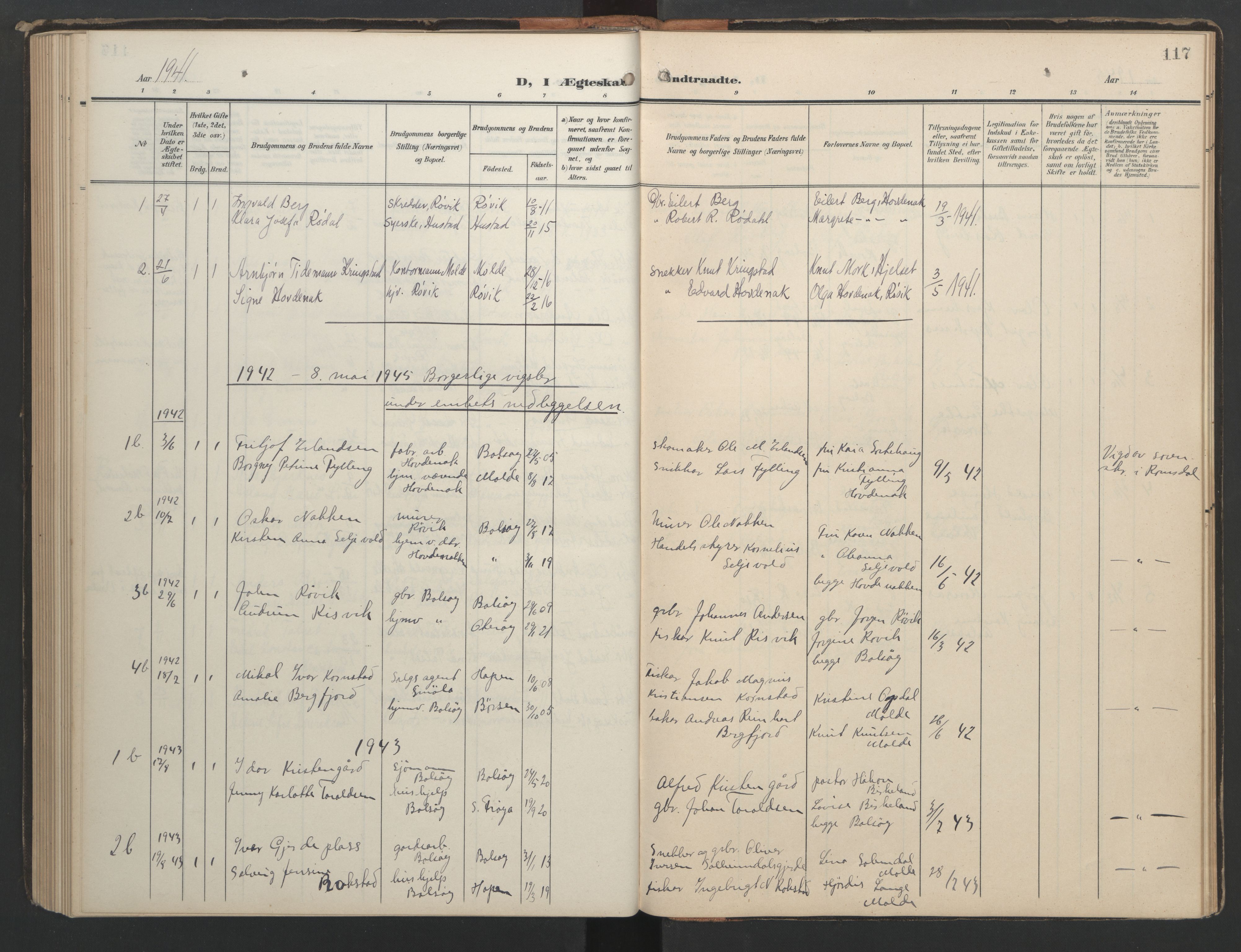 Ministerialprotokoller, klokkerbøker og fødselsregistre - Møre og Romsdal, AV/SAT-A-1454/556/L0677: Parish register (copy) no. 556C01, 1907-1953, p. 117