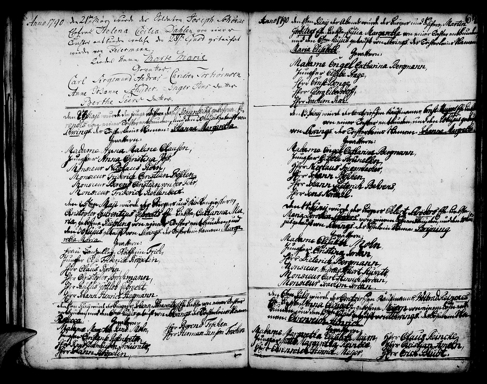 Mariakirken Sokneprestembete, AV/SAB-A-76901/H/Haa/L0003: Parish register (official) no. A 3, 1786-1815, p. 65
