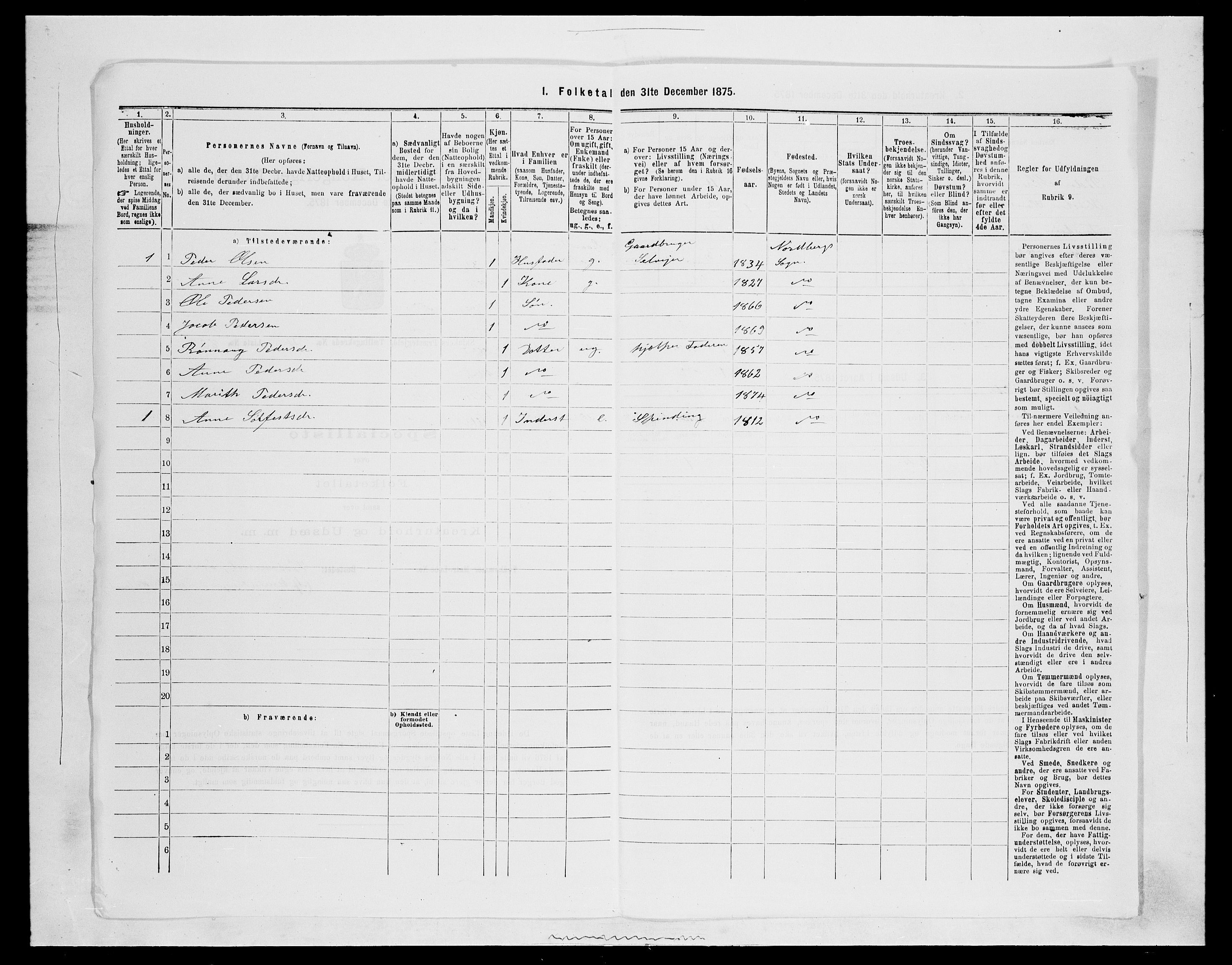 SAH, 1875 census for 0513P Skjåk, 1875, p. 711