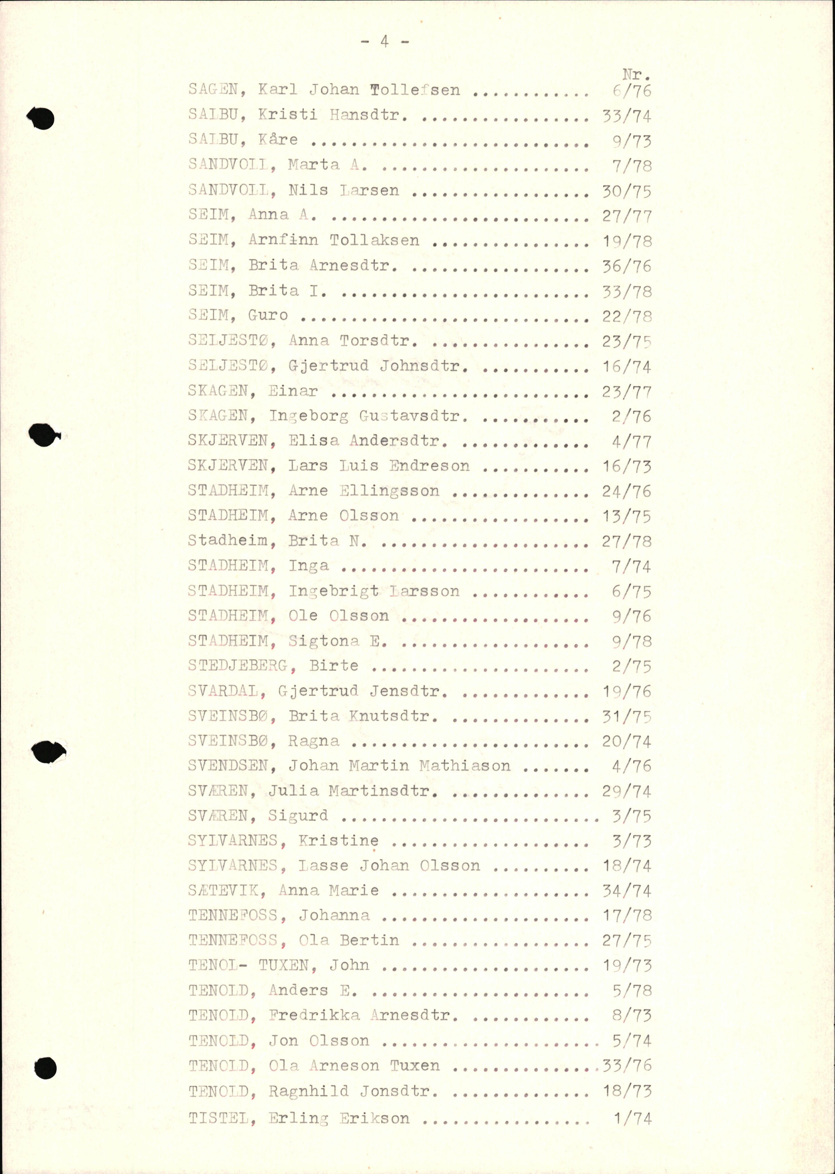 Lensmannen i Vik, AV/SAB-A-30301/0006/L0021: Dødsfallprotokoll, 1973-1986, p. 4