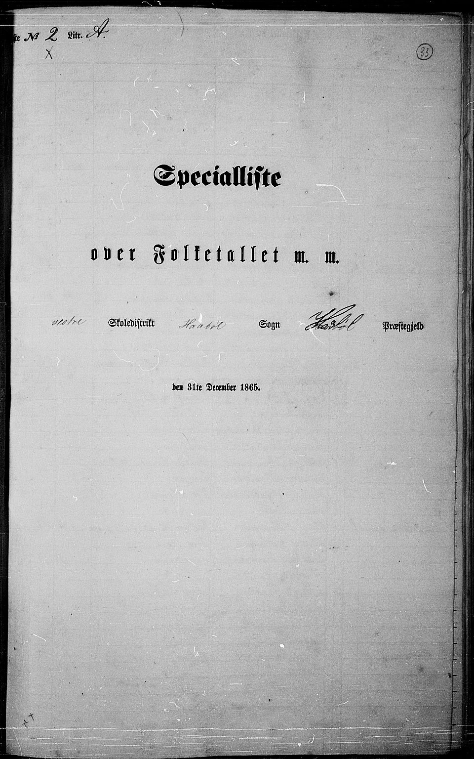 RA, 1865 census for Hobøl, 1865, p. 29