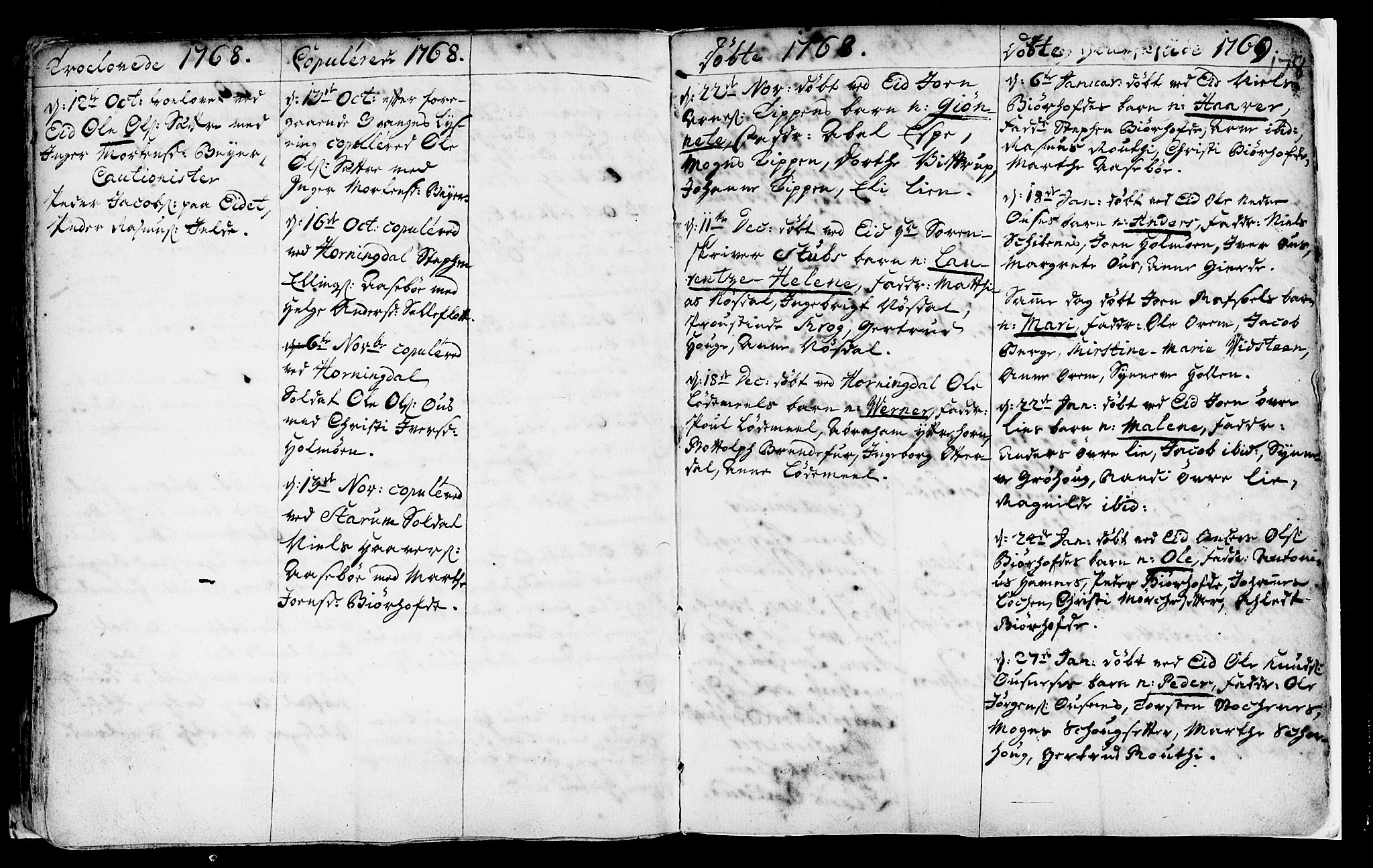 Eid sokneprestembete, AV/SAB-A-82301/H/Haa/Haaa/L0002: Parish register (official) no. A 2, 1741-1769, p. 178