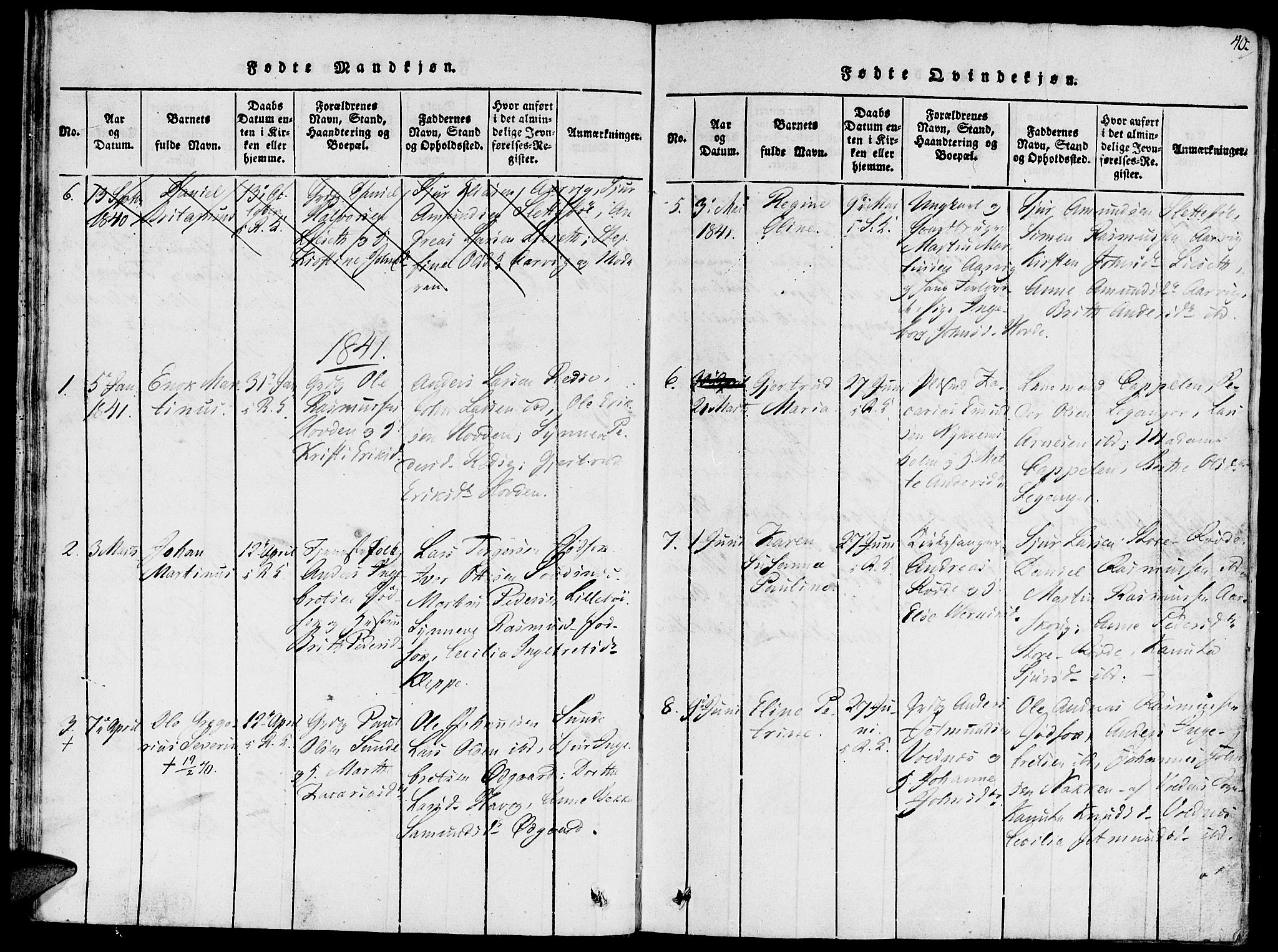 Ministerialprotokoller, klokkerbøker og fødselsregistre - Møre og Romsdal, SAT/A-1454/504/L0054: Parish register (official) no. 504A01, 1816-1861, p. 40