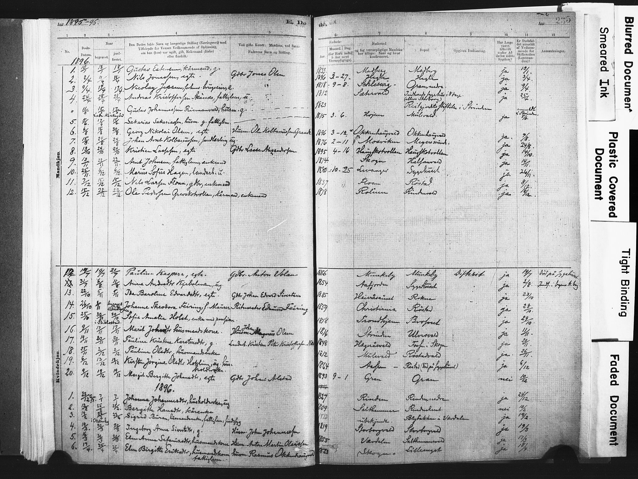 Ministerialprotokoller, klokkerbøker og fødselsregistre - Nord-Trøndelag, SAT/A-1458/721/L0207: Parish register (official) no. 721A02, 1880-1911, p. 235