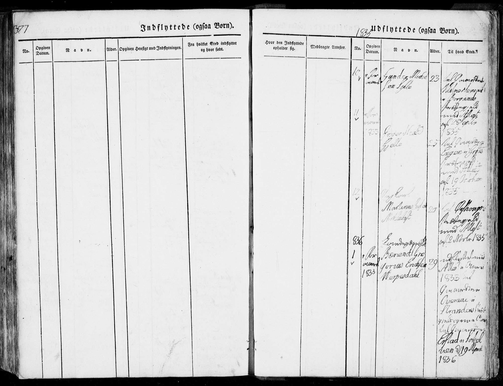 Ministerialprotokoller, klokkerbøker og fødselsregistre - Møre og Romsdal, SAT/A-1454/519/L0248: Parish register (official) no. 519A07, 1829-1860, p. 377