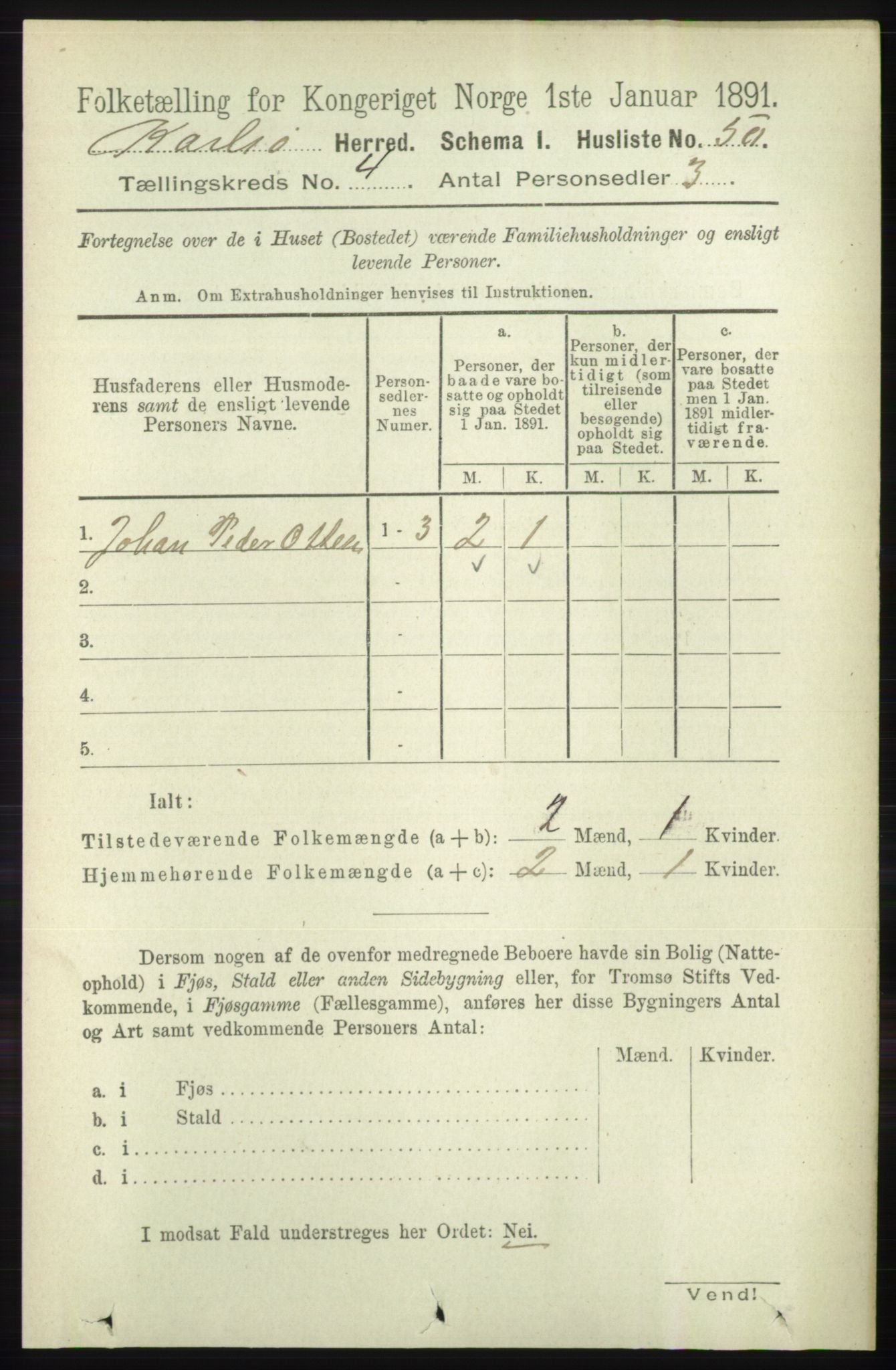 RA, 1891 census for 1936 Karlsøy, 1891, p. 824