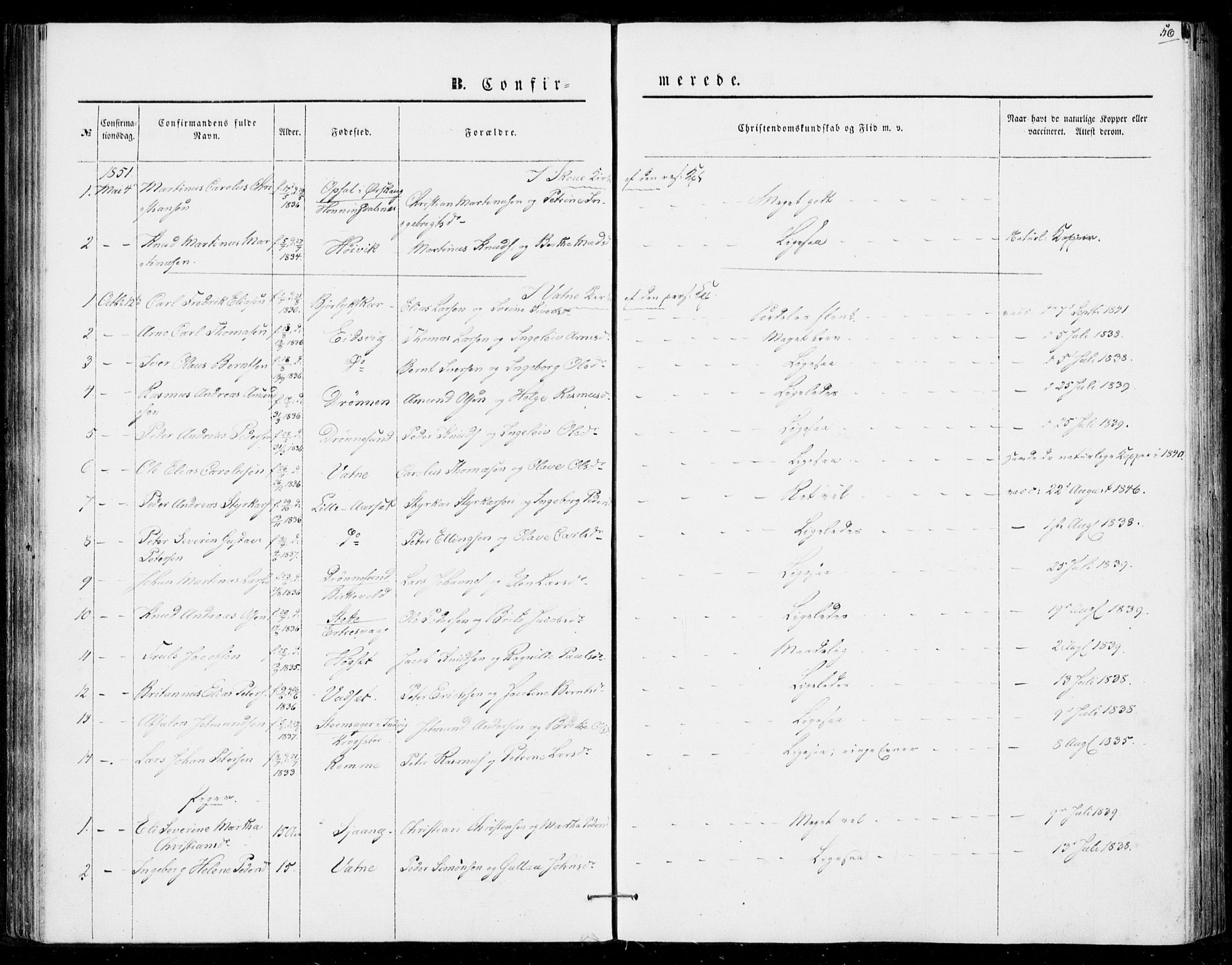 Ministerialprotokoller, klokkerbøker og fødselsregistre - Møre og Romsdal, AV/SAT-A-1454/524/L0353: Parish register (official) no. 524A05, 1848-1856, p. 56