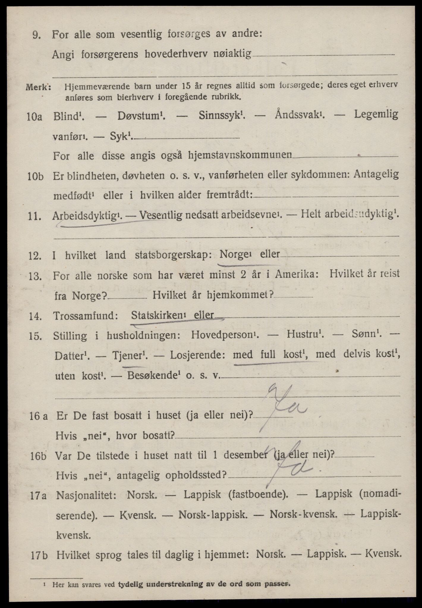 SAT, 1920 census for Meldal, 1920, p. 3638