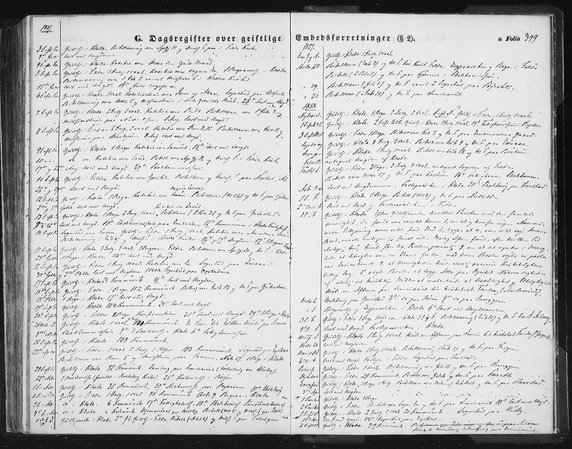 Ministerialprotokoller, klokkerbøker og fødselsregistre - Sør-Trøndelag, SAT/A-1456/618/L0441: Parish register (official) no. 618A05, 1843-1862, p. 399