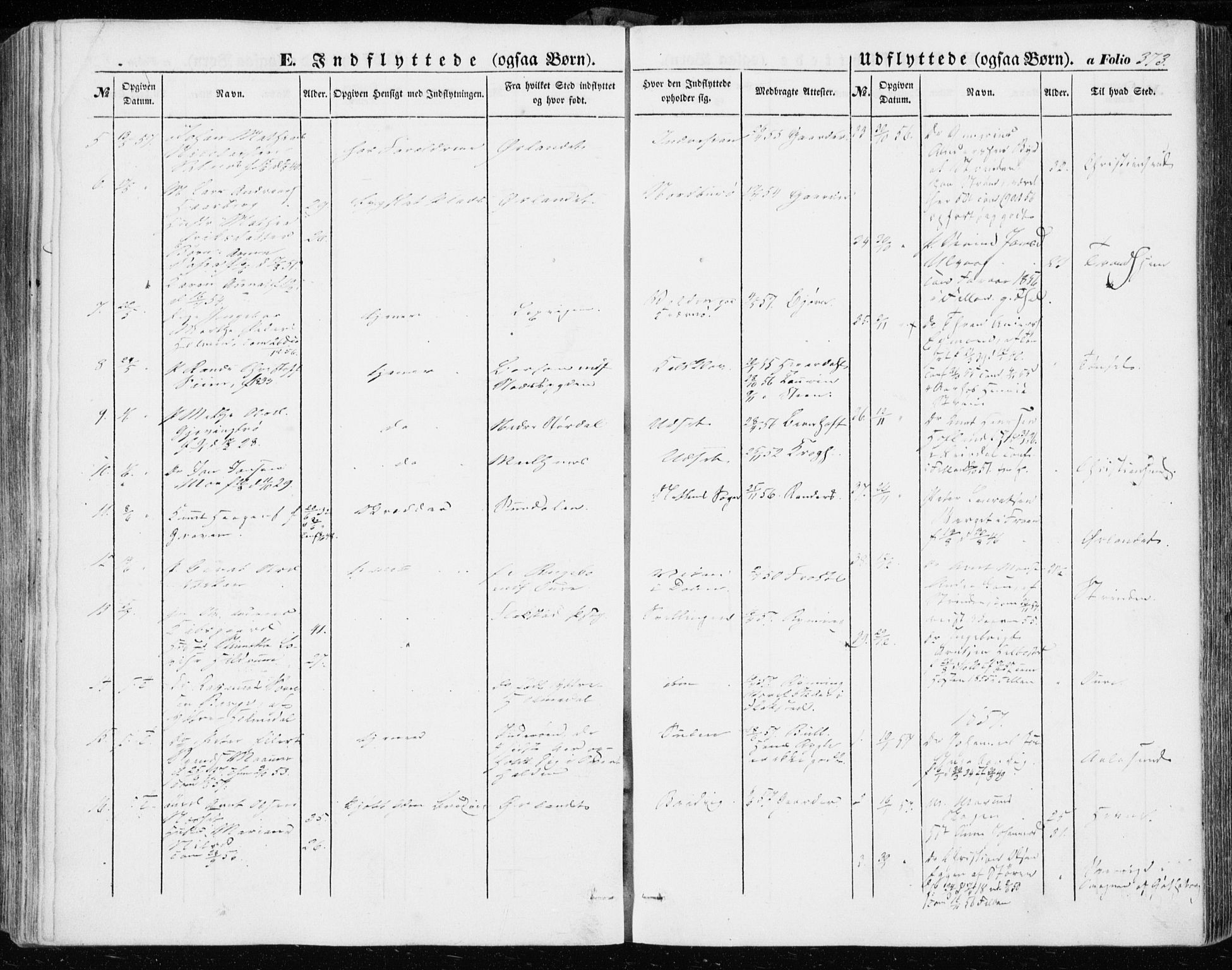 Ministerialprotokoller, klokkerbøker og fødselsregistre - Sør-Trøndelag, SAT/A-1456/634/L0530: Parish register (official) no. 634A06, 1852-1860, p. 373