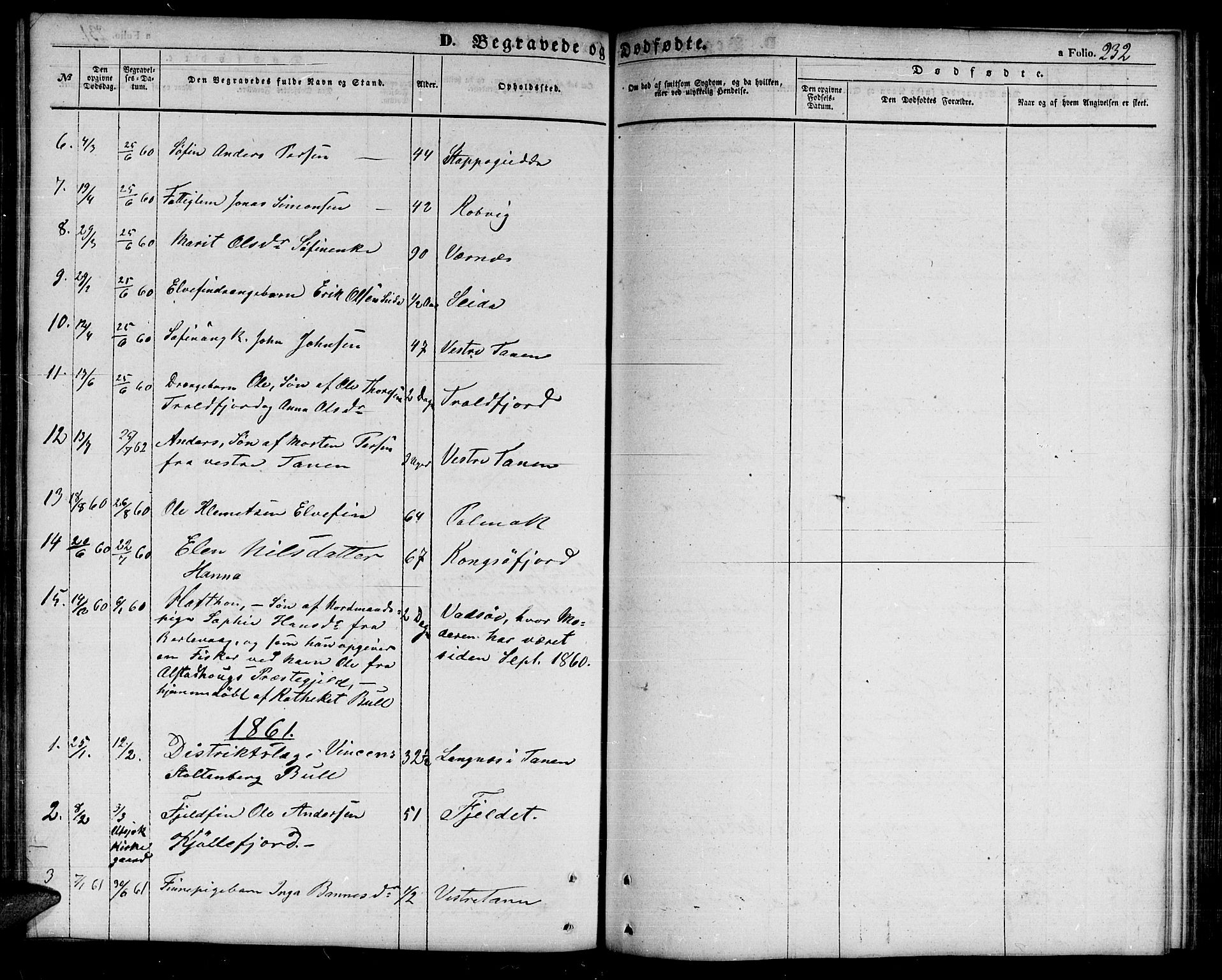 Tana sokneprestkontor, SATØ/S-1334/H/Hb/L0001klokker: Parish register (copy) no. 1 /1, 1853-1867, p. 232