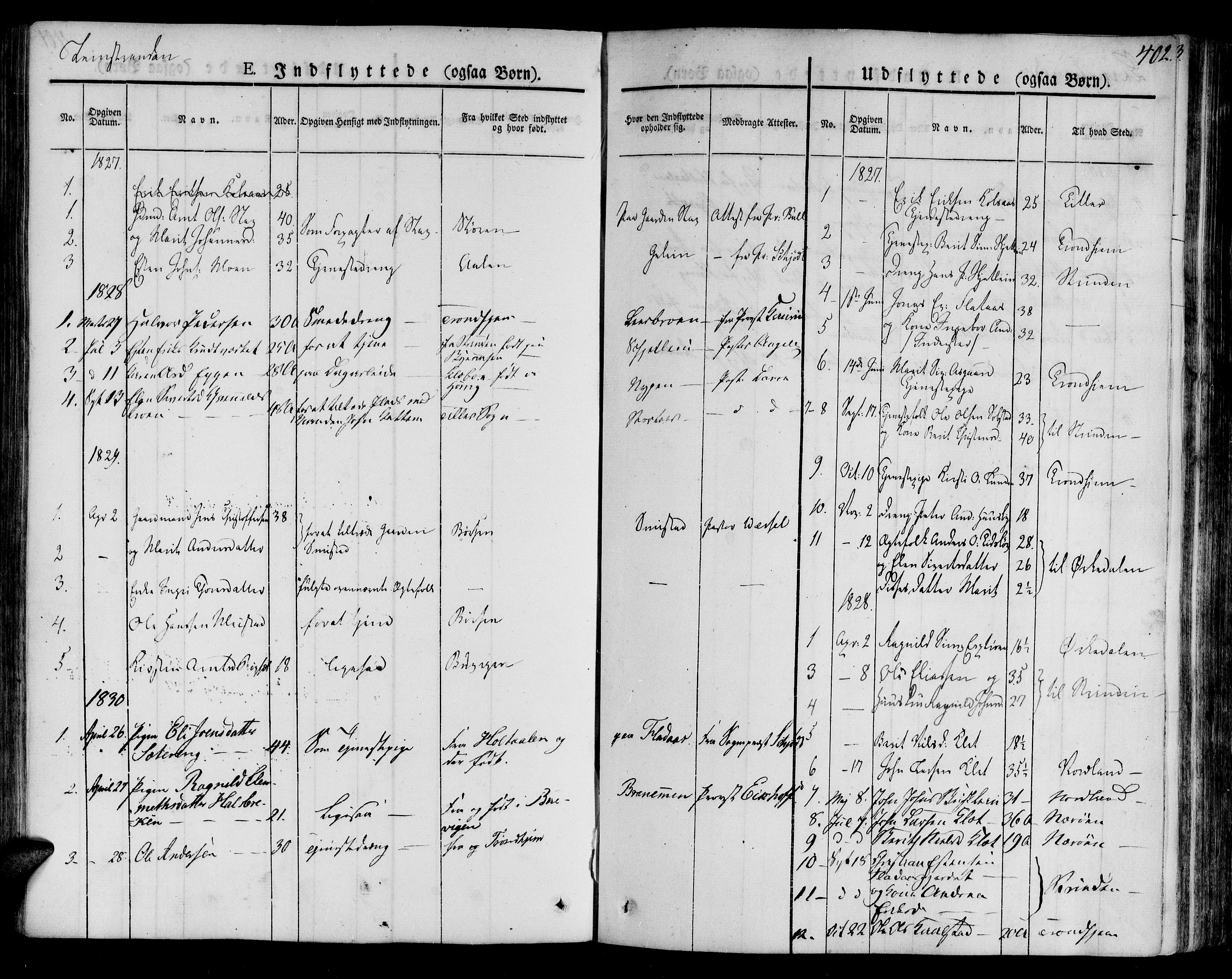 Ministerialprotokoller, klokkerbøker og fødselsregistre - Sør-Trøndelag, SAT/A-1456/691/L1071: Parish register (official) no. 691A05 /2, 1826-1841, p. 402
