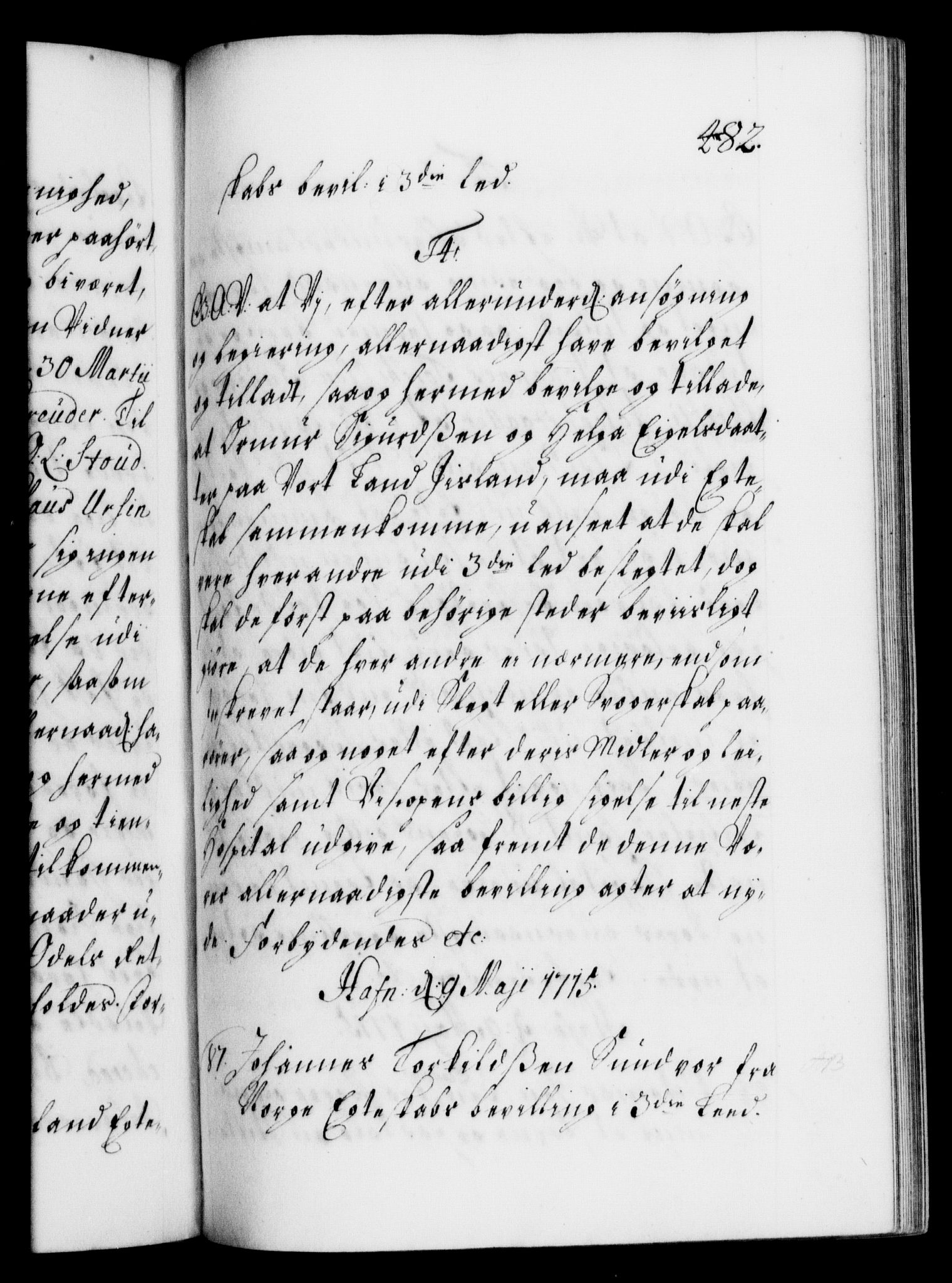 Danske Kanselli 1572-1799, AV/RA-EA-3023/F/Fc/Fca/Fcaa/L0021: Norske registre, 1712-1715, p. 482a