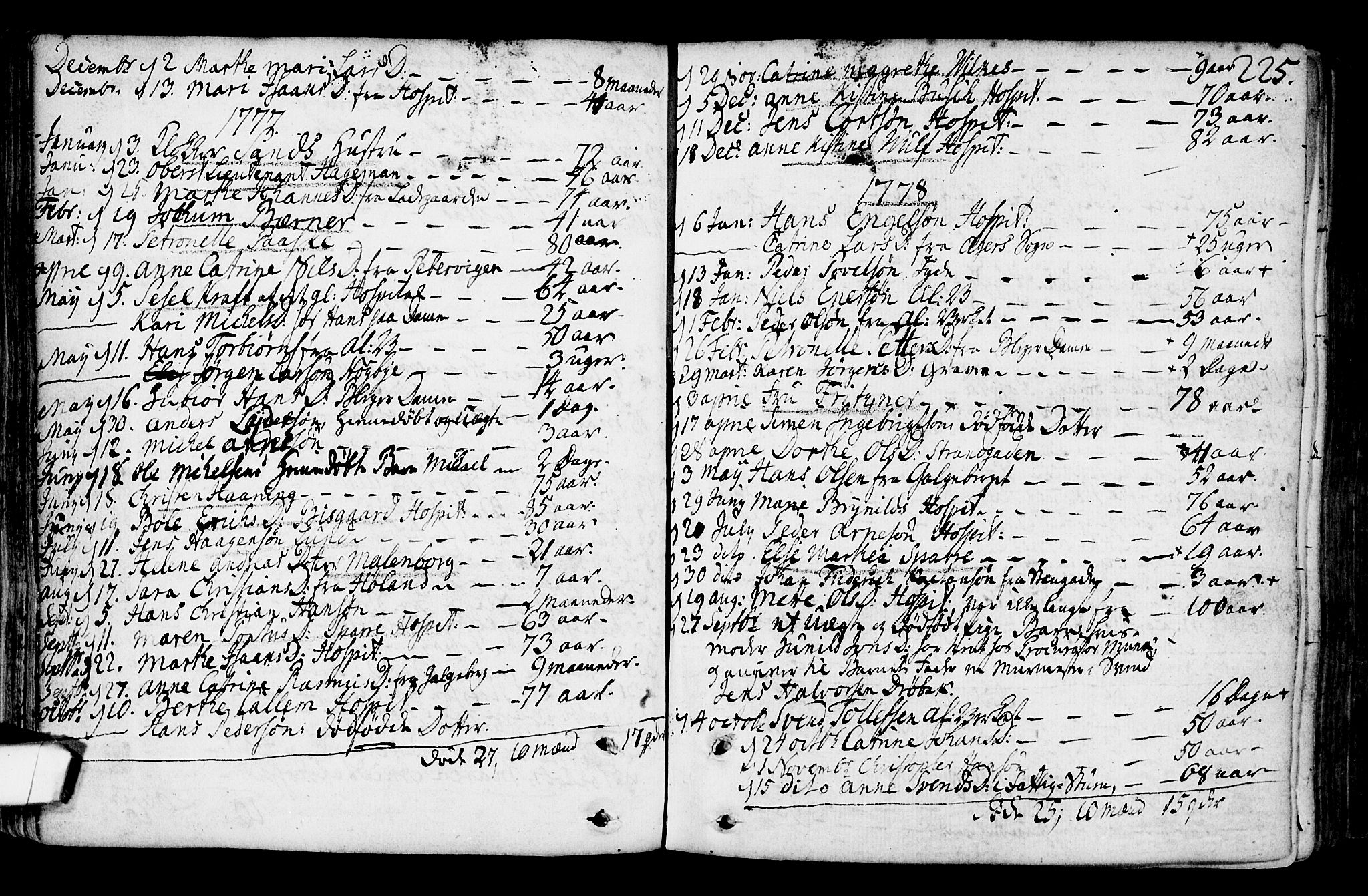 Gamlebyen prestekontor Kirkebøker, AV/SAO-A-10884/F/Fa/L0001: Parish register (official) no. 1, 1734-1818, p. 225