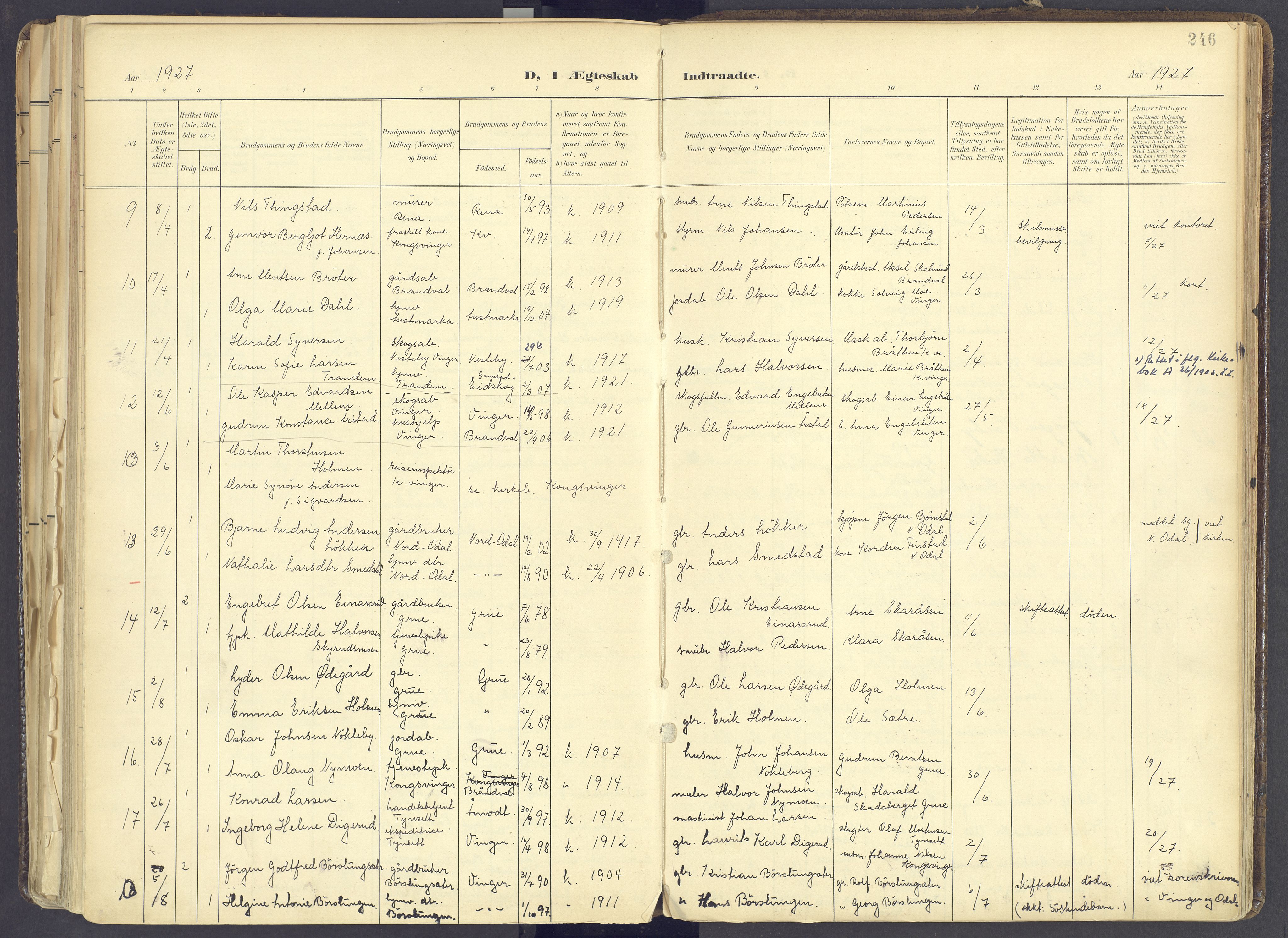 Vinger prestekontor, SAH/PREST-024/H/Ha/Haa/L0017: Parish register (official) no. 17, 1901-1927, p. 246