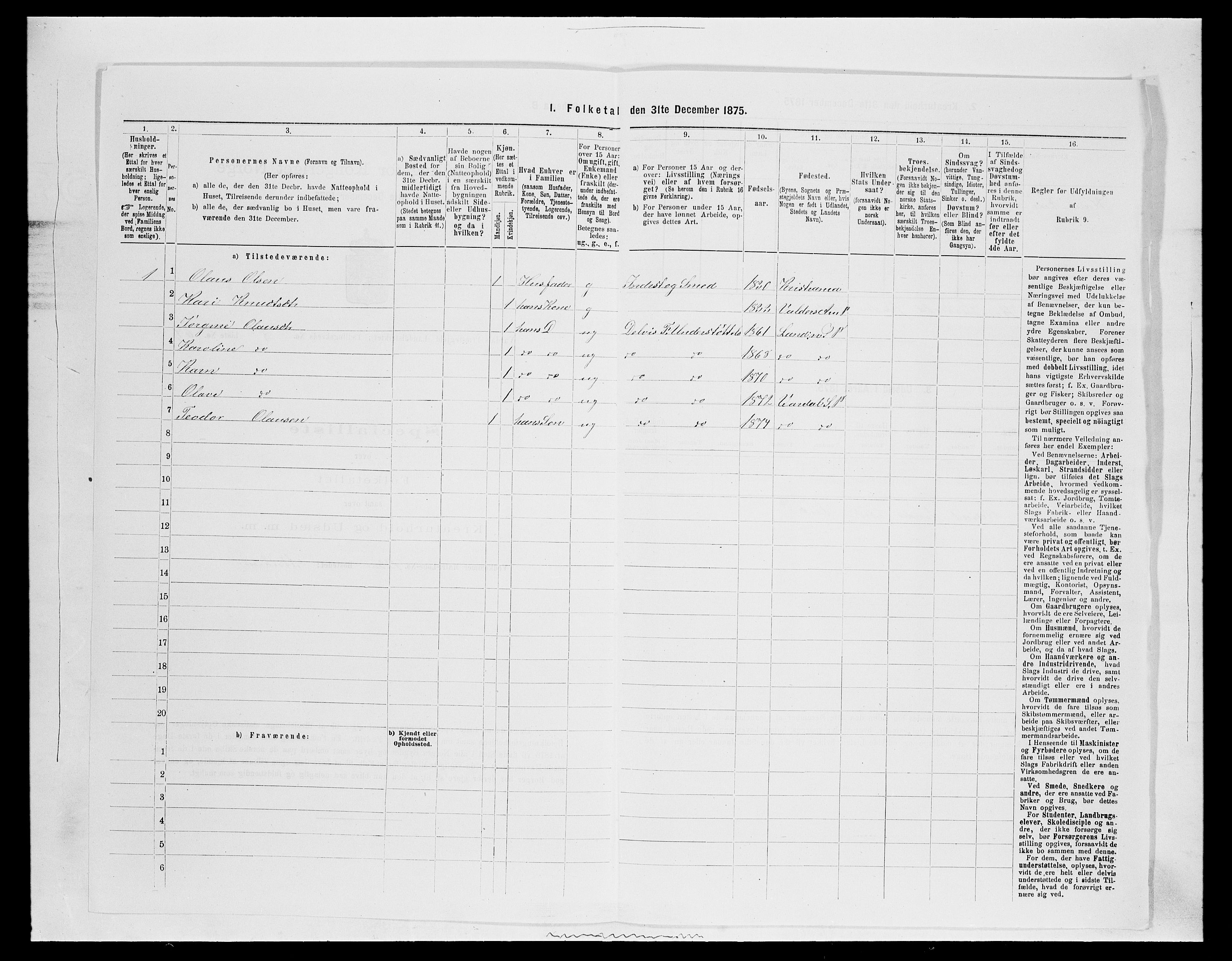 SAH, 1875 census for 0527L Vardal/Vardal og Hunn, 1875, p. 1257