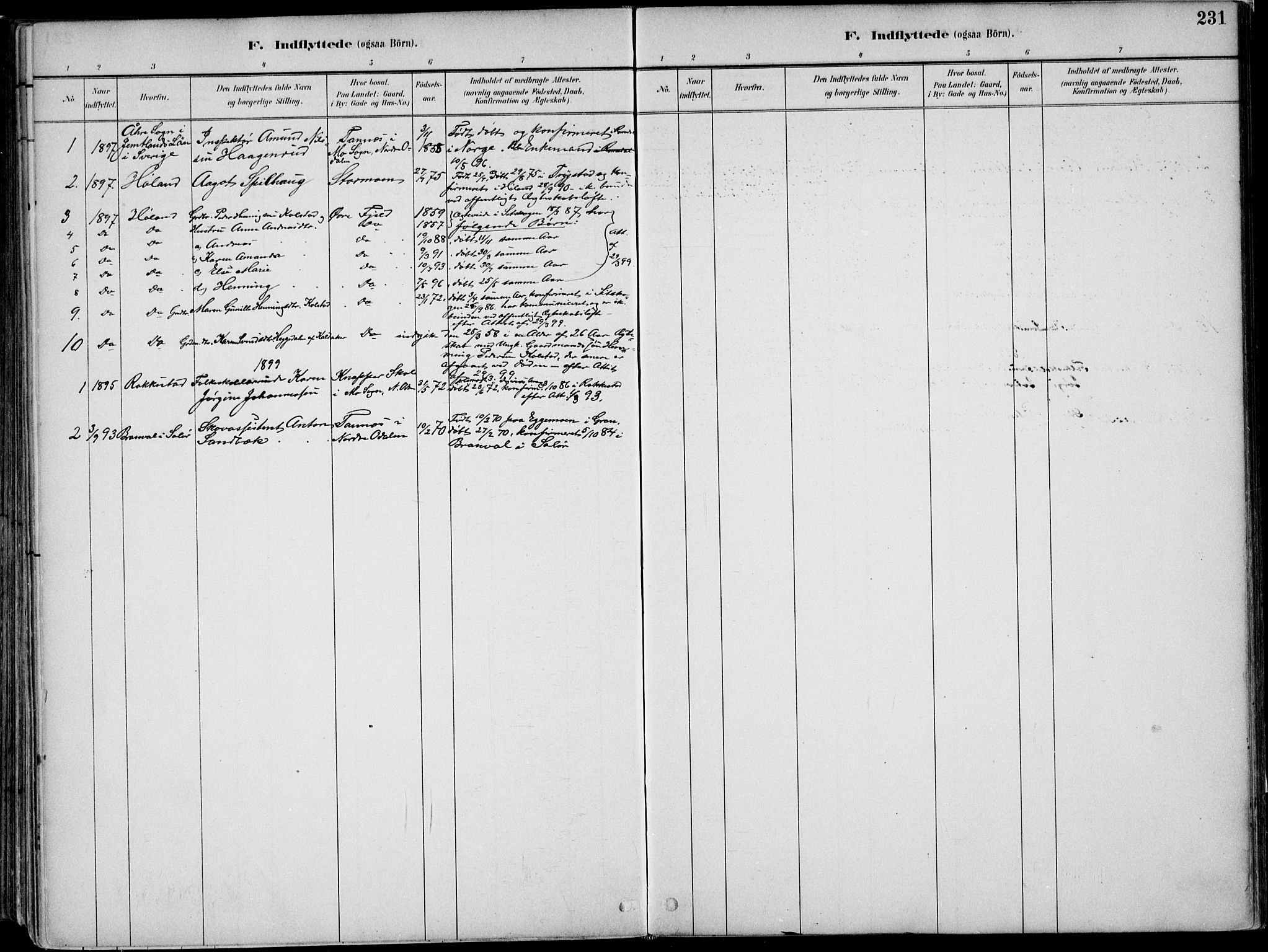 Nord-Odal prestekontor, AV/SAH-PREST-032/H/Ha/Haa/L0008: Parish register (official) no. 8, 1886-1901, p. 231