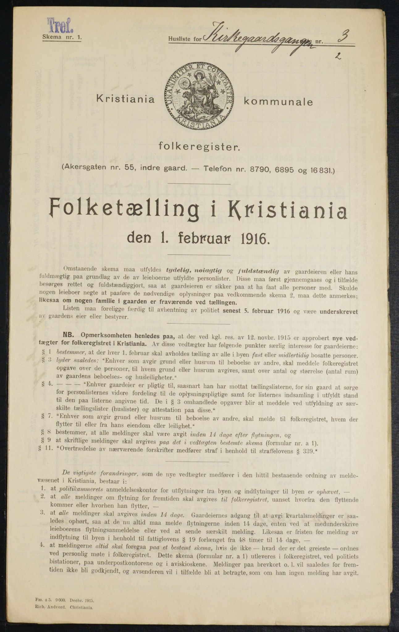 OBA, Municipal Census 1916 for Kristiania, 1916, p. 51044