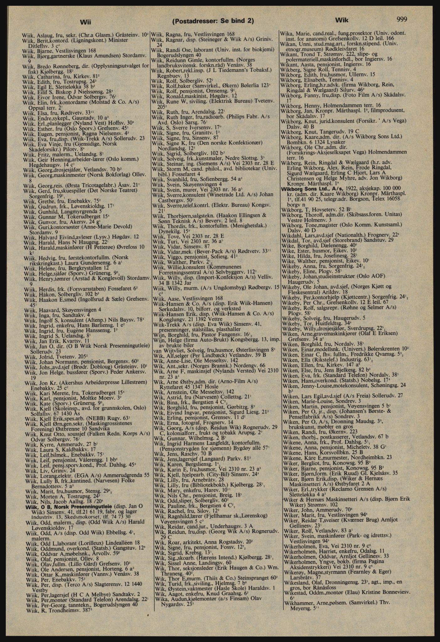 Kristiania/Oslo adressebok, PUBL/-, 1978-1979, p. 999
