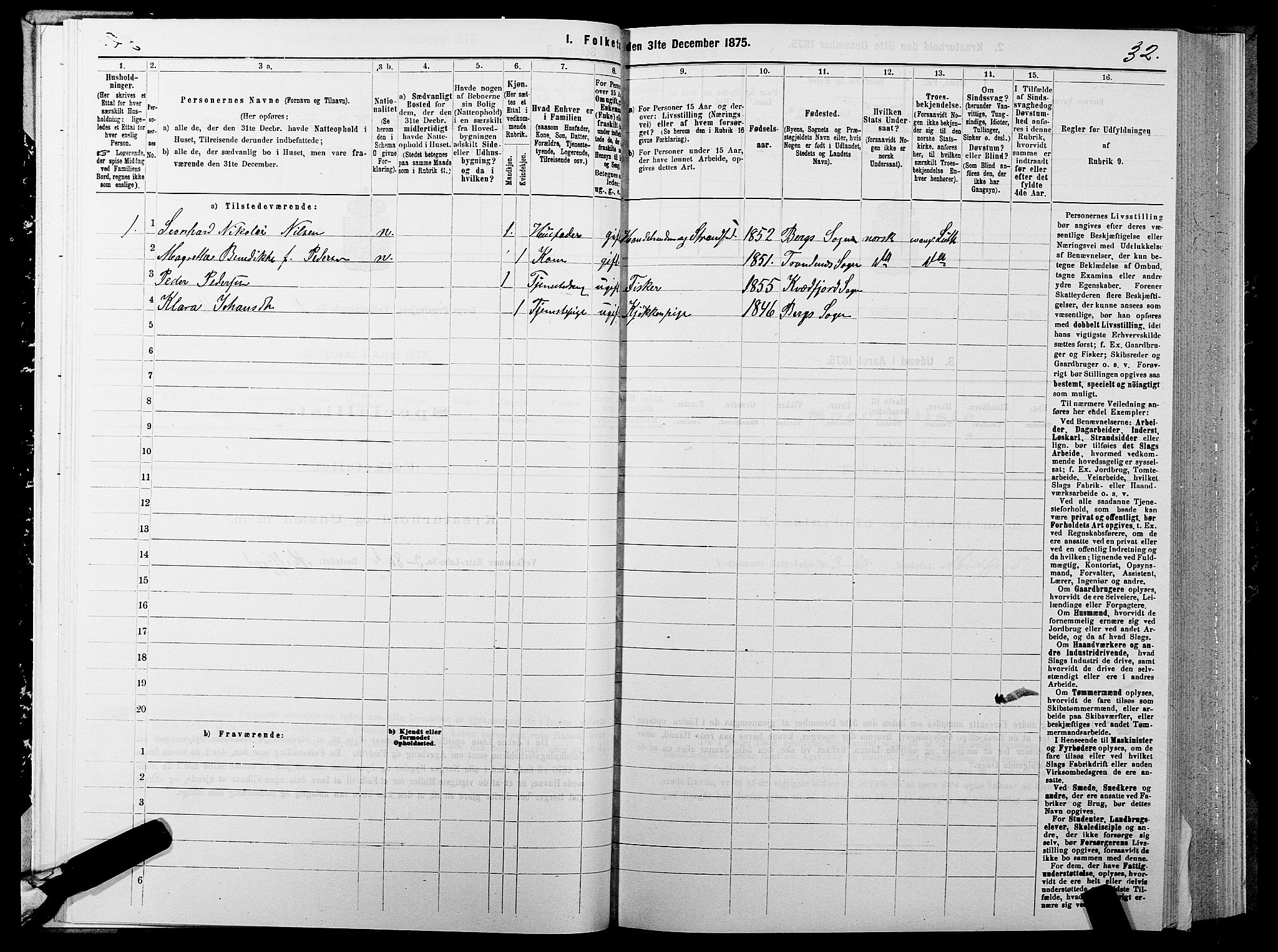 SATØ, 1875 census for 1929P Berg, 1875, p. 1032